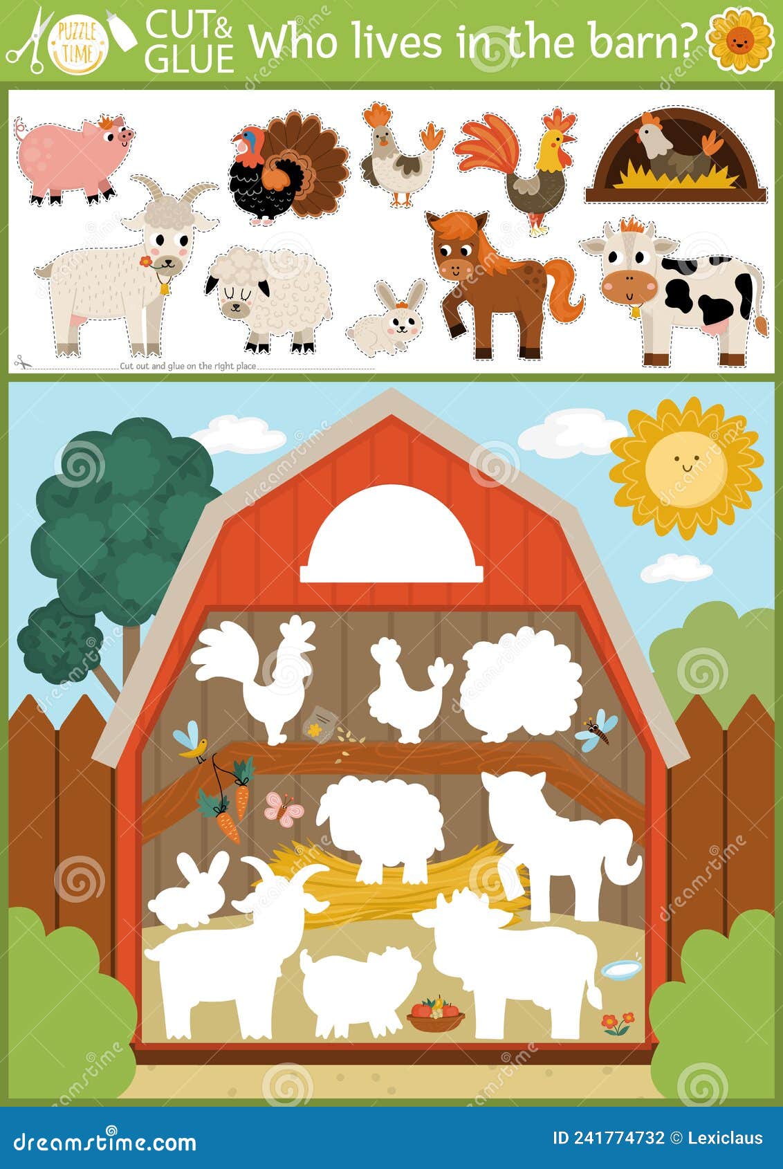 Farm Animals Worksheet Stock Illustrations – 1,260 Farm Animals Worksheet  Stock Illustrations, Vectors & Clipart - Dreamstime