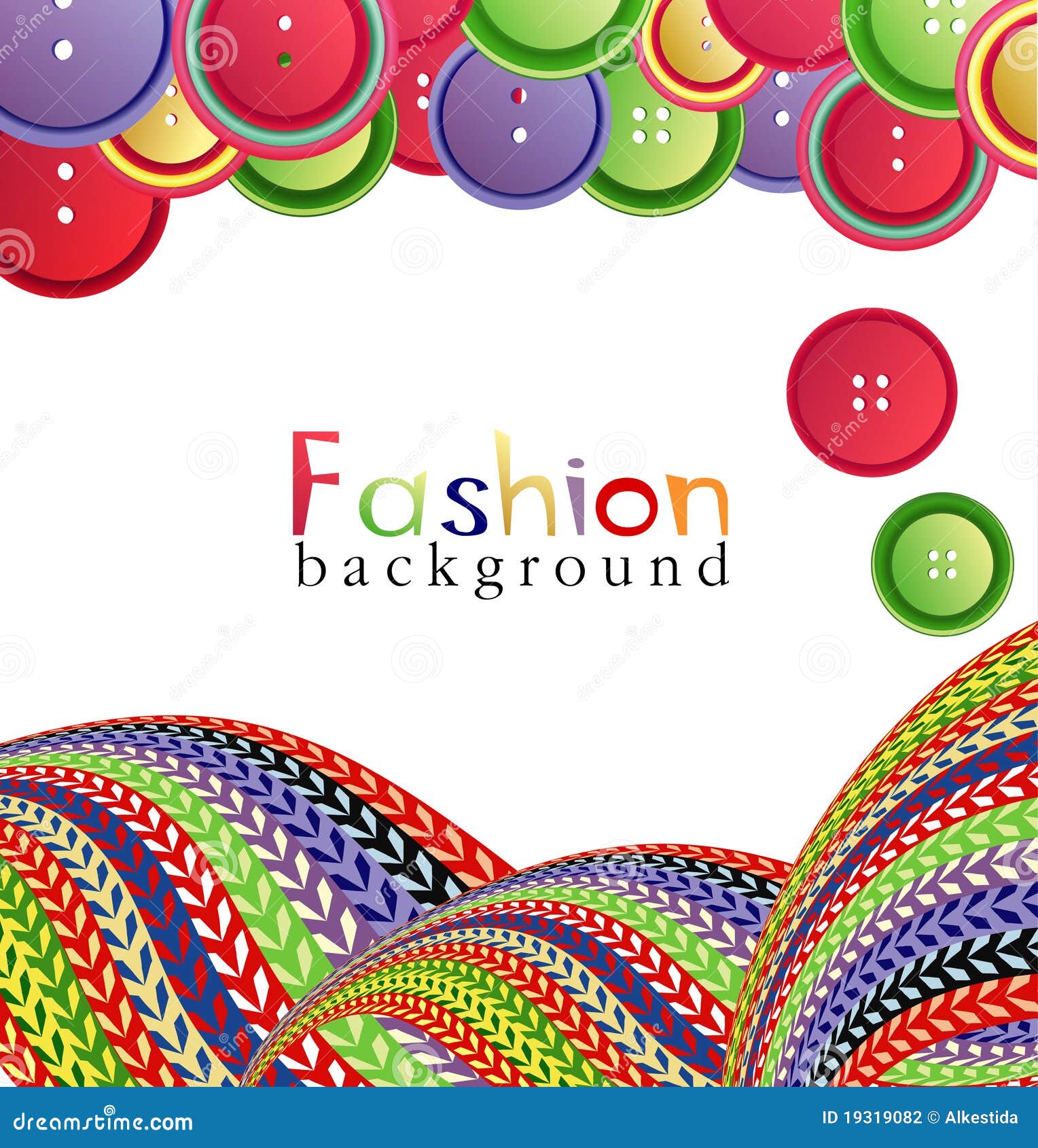 Vector Fashion Background With Knitting Stock Vector 