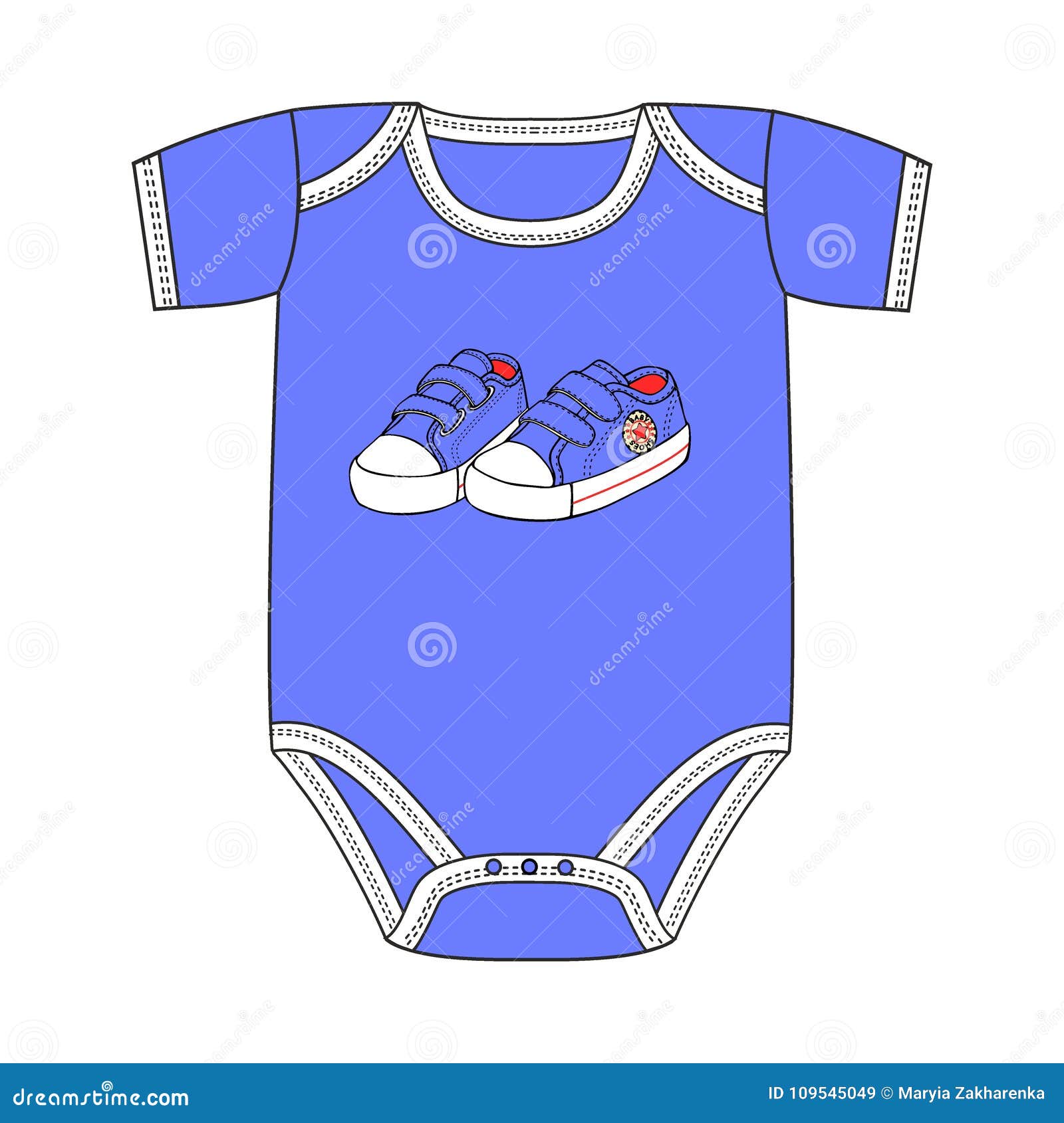 Vector Fashion Cute Clothes for Newborn Boy Stock Vector - Illustration ...
