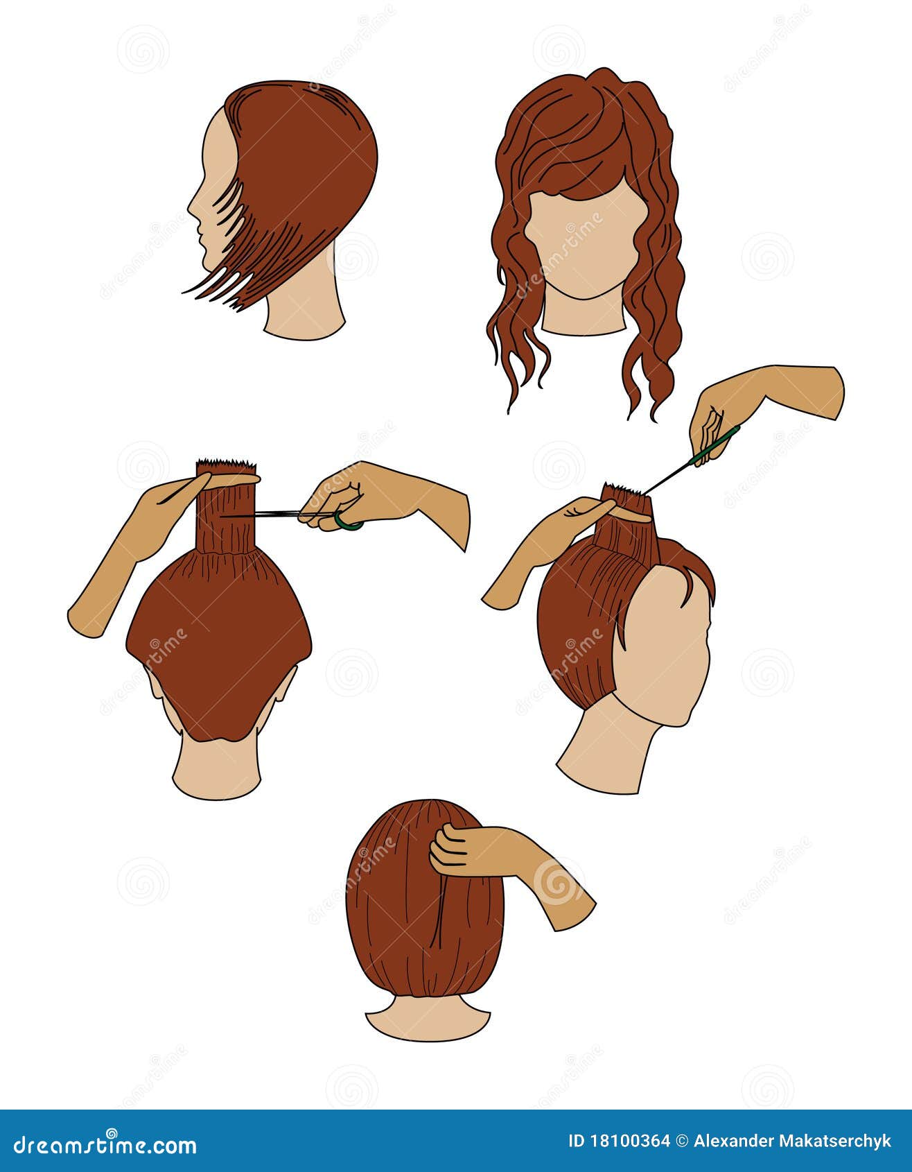 Vector Fashion haircut stock vector. Illustration of woman - 18100364