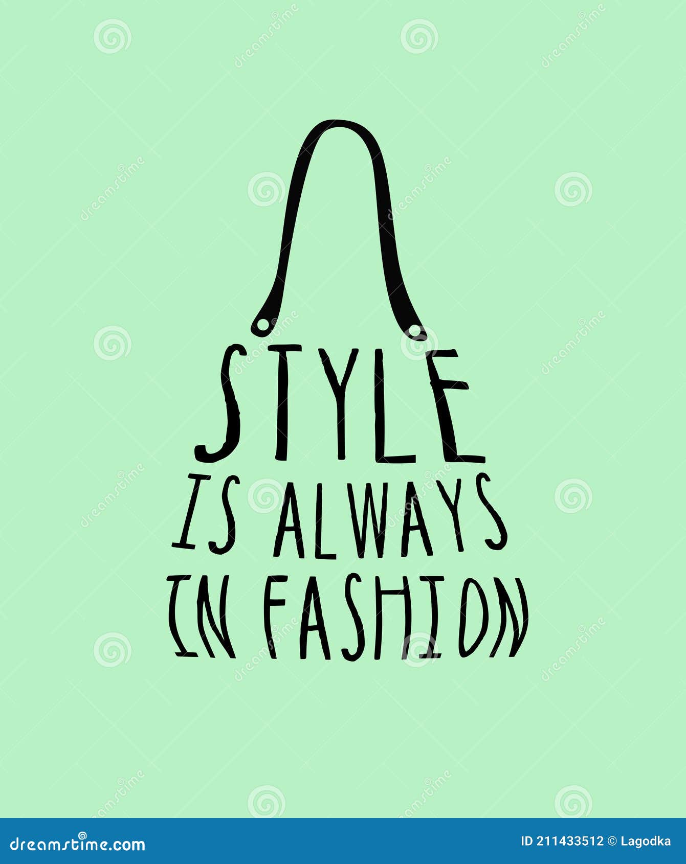 Fashion woman bag with quote Royalty Free Vector Image