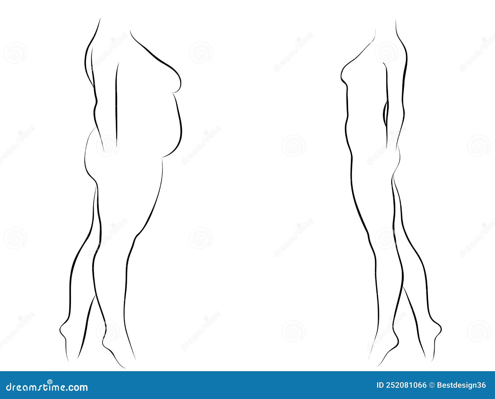  fat overweight obese female vs slim fit healthy body after weight loss or diet with muscles thin young woman