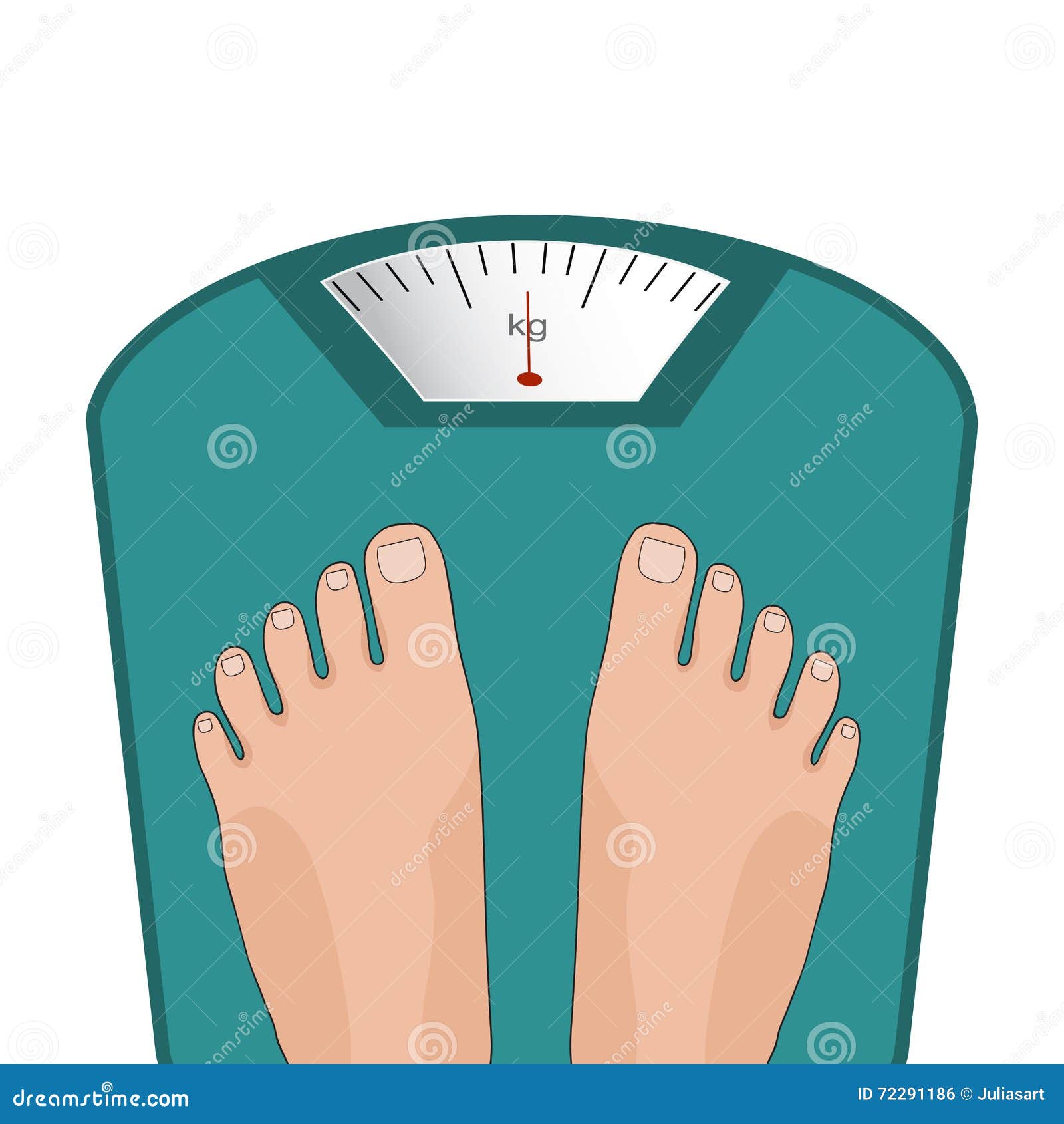 Vector Feet on the Scale. Concept of Weight Loss Stock Illustration -  Illustration of loss, machine: 72291186