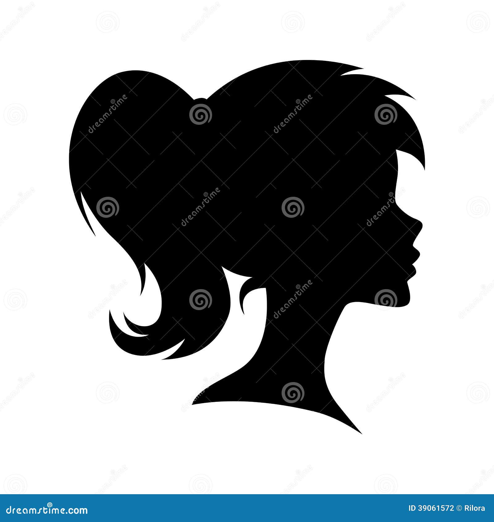 female silhouette head