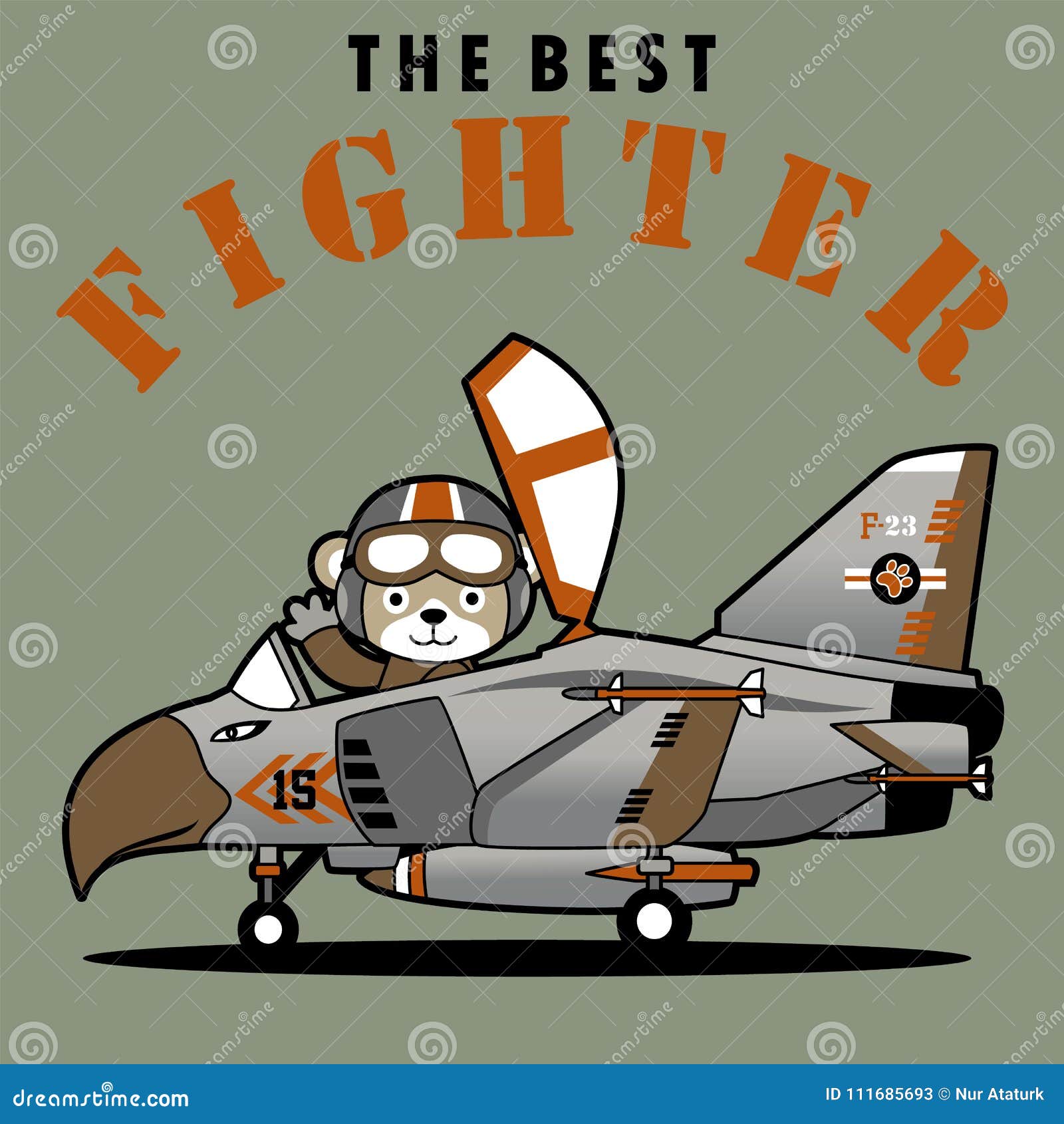 Vector Of Fighter Jet Cartoon With Funny Pilot Stock Vector - Illustration  Of Airport, Funny: 111685693