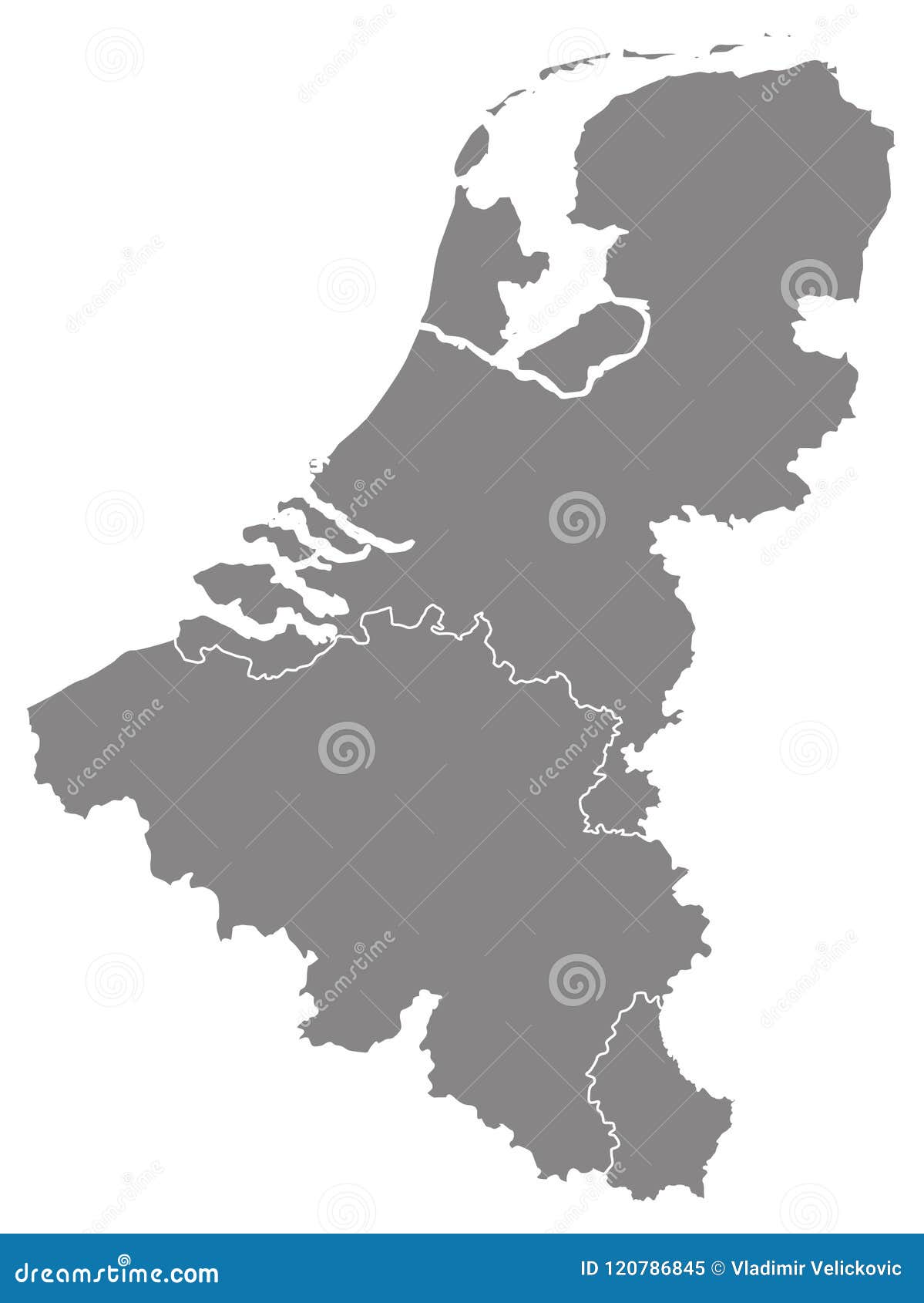 benelux map - three states in western europe: belgium, the netherlands, and luxembourg