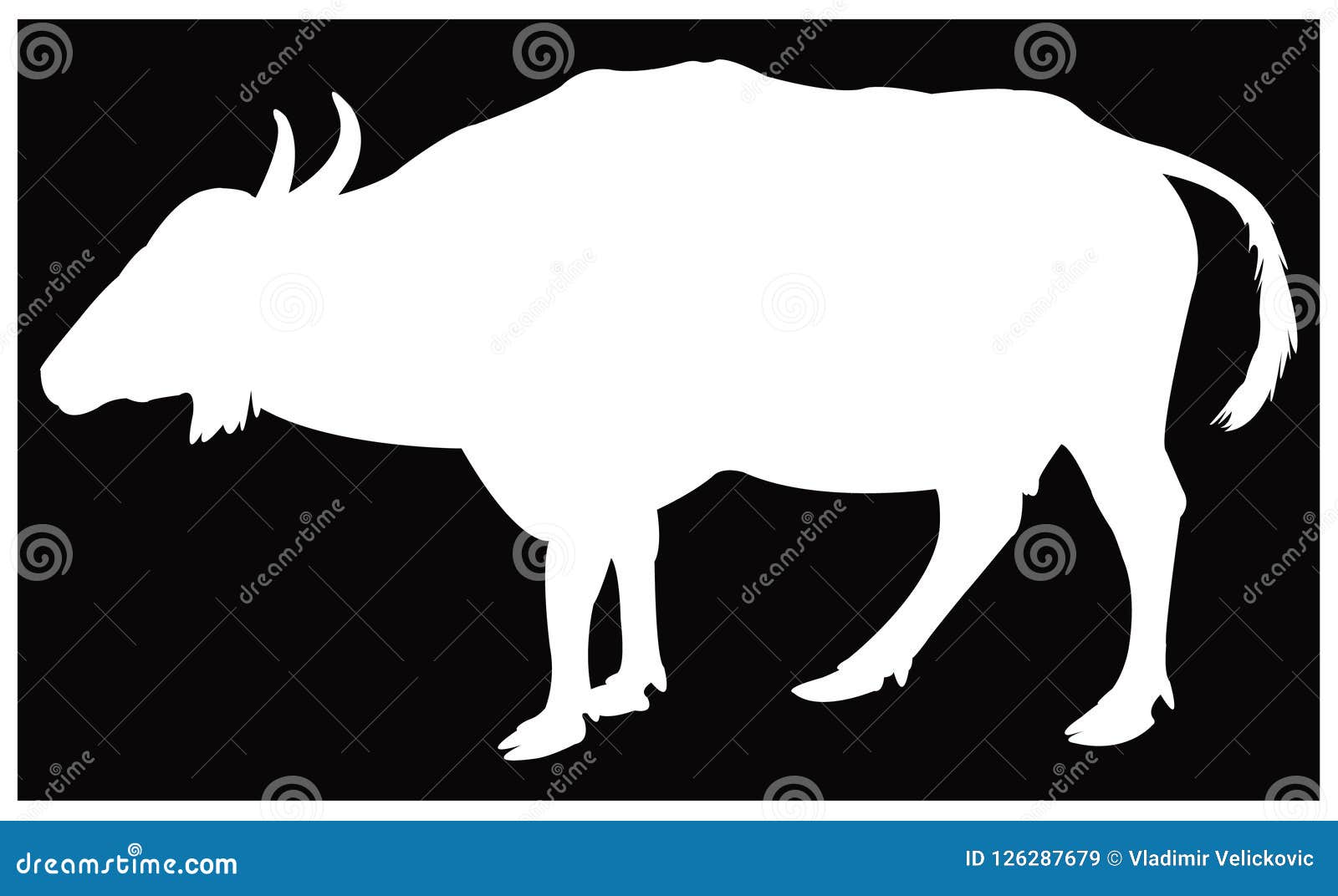 cattle or cow silhouette