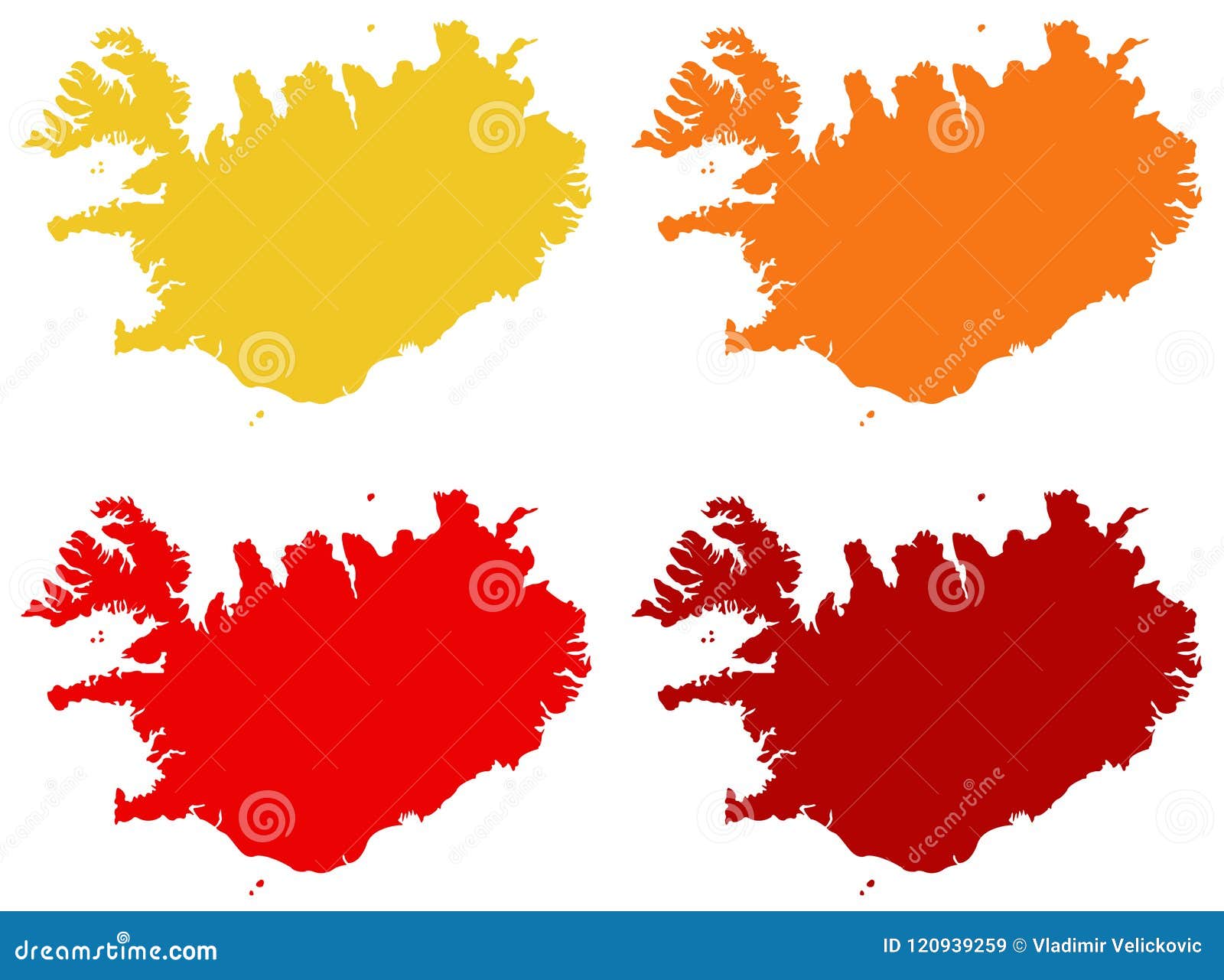iceland map - nordic island country in europe