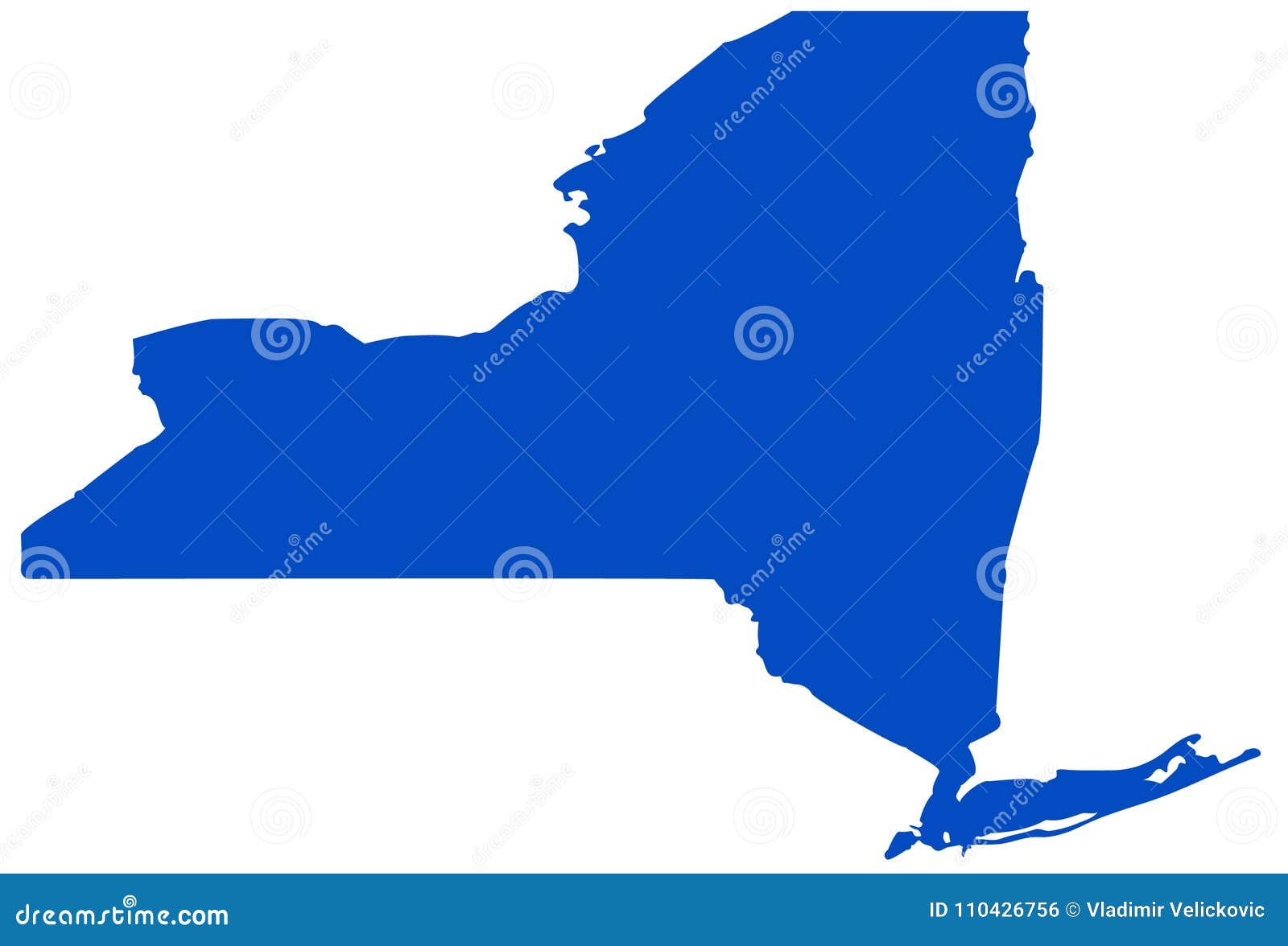 New York State Map State In The Northeastern United States Stock