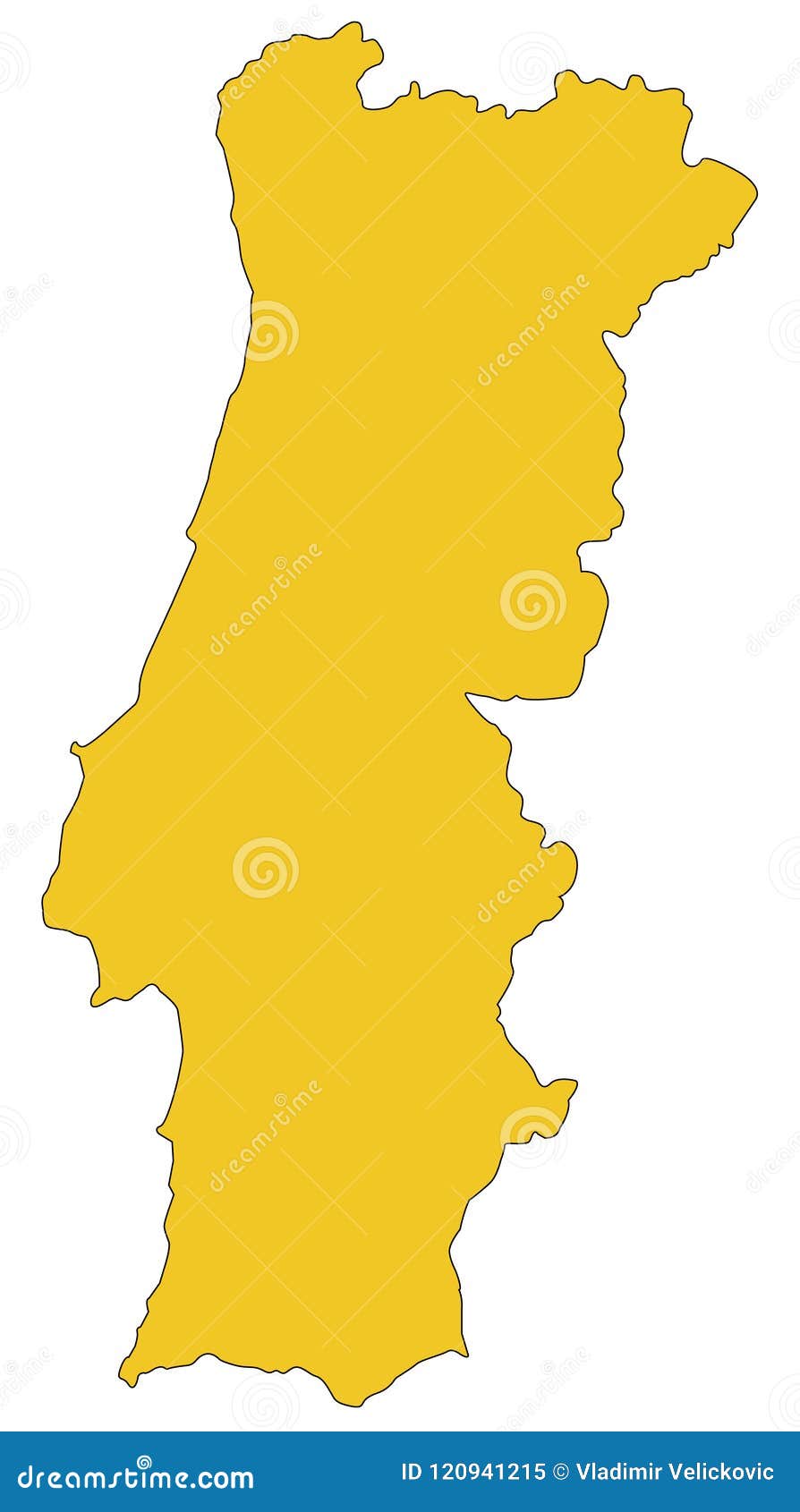 Portugal Map - Country on the Iberian Peninsula in Southwestern Europe  Stock Vector - Illustration of contour, territory: 120941215