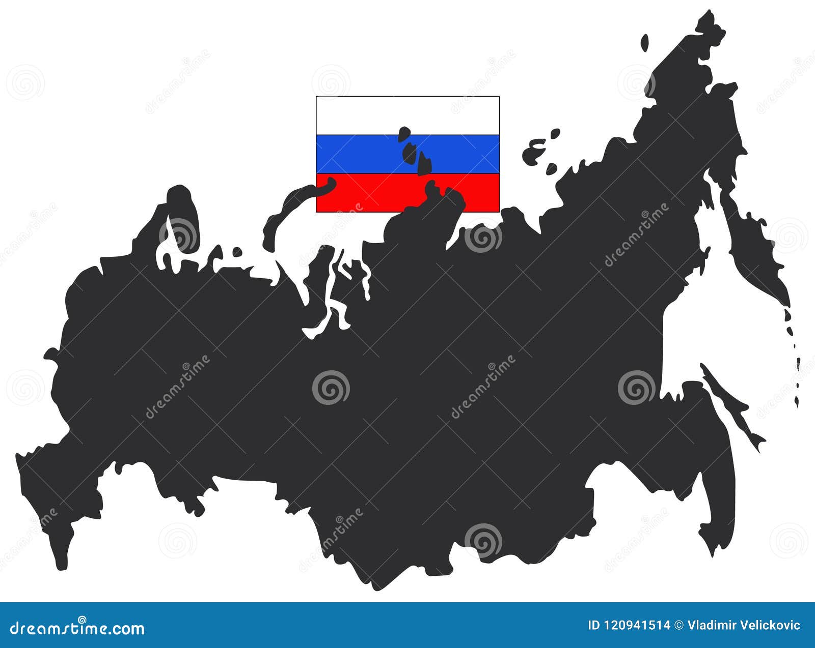 Russia Map and Flag - Largest Country in the World in Eurasia Stock Vector  - Illustration of flag, largest: 120941612