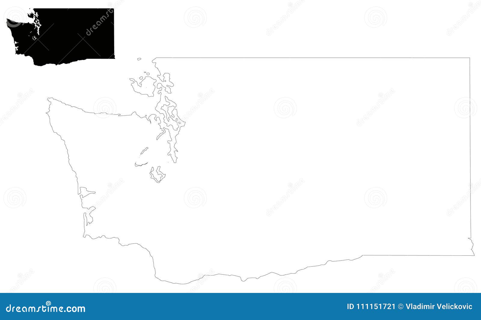 Washington State Map State In The Pacific Northwest Region Of