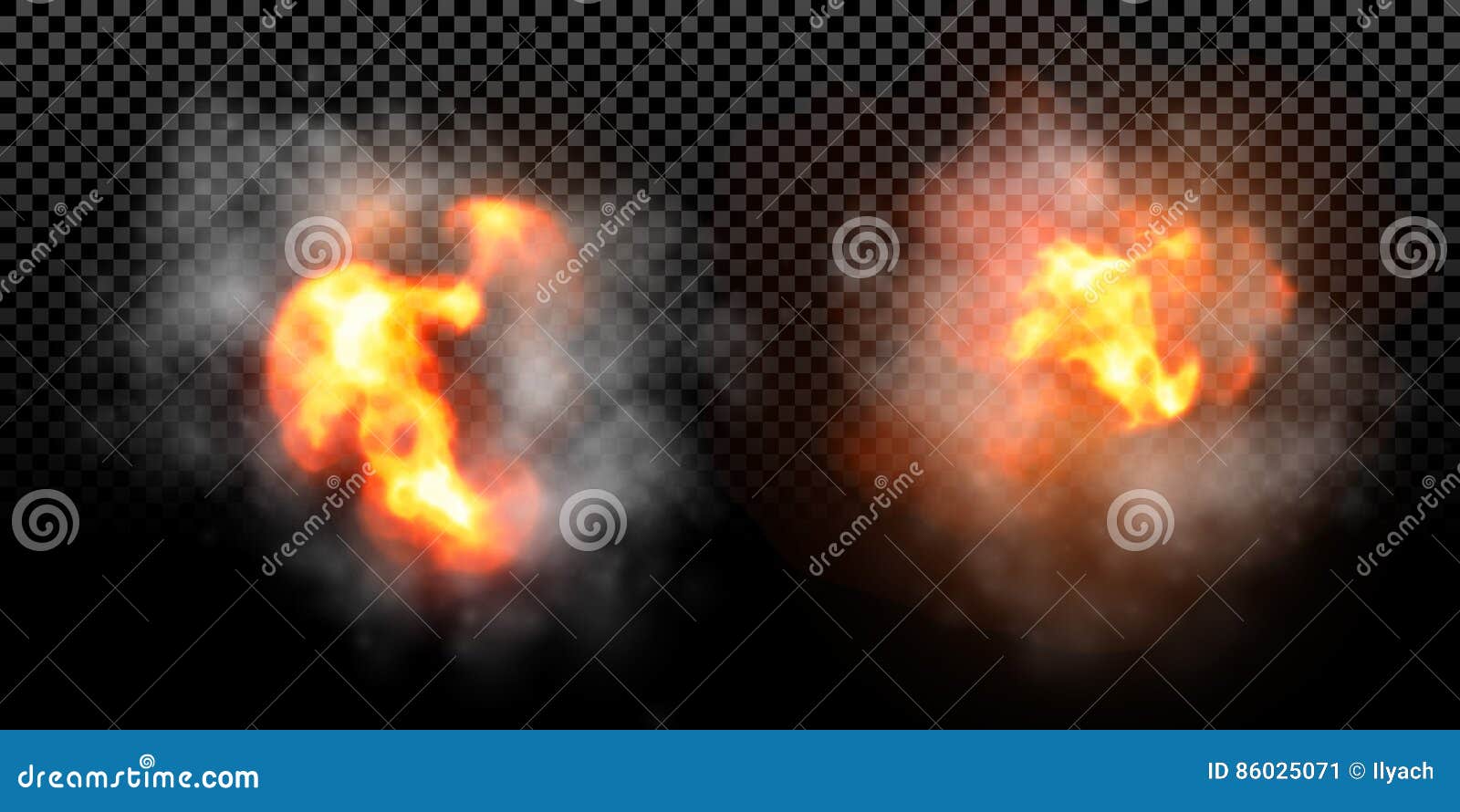 Vector Fire Flame Explosion Effect on Black Background Stock Vector -  Illustration of blaze, combustion: 86025071