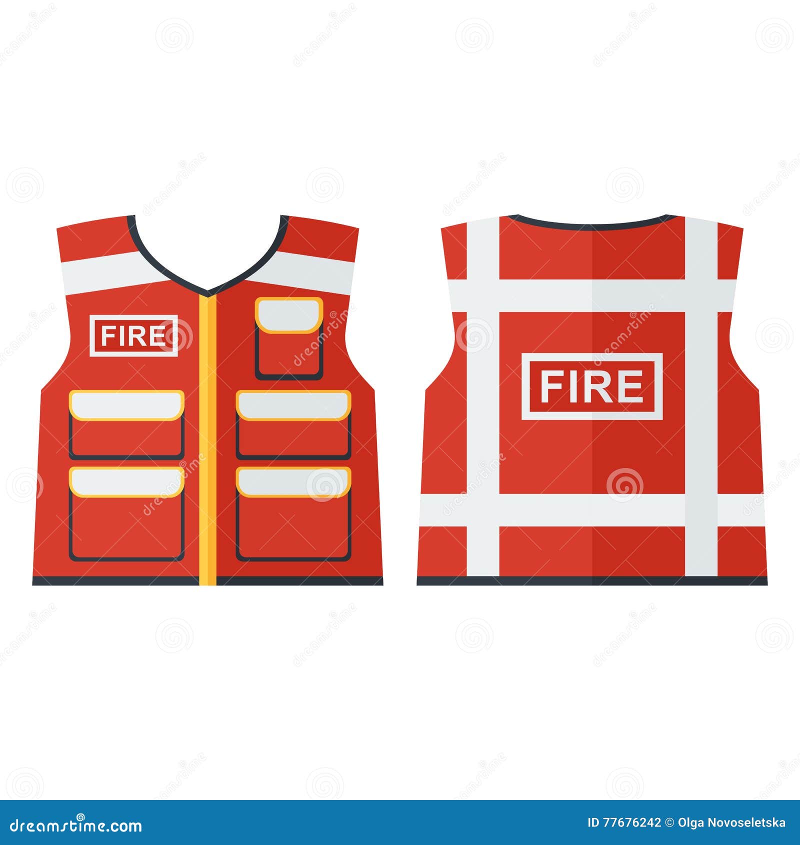 PROTECTOR HI VIZ RED FIRE - TRAFFIC SAFETY & BALLISTIC VEST