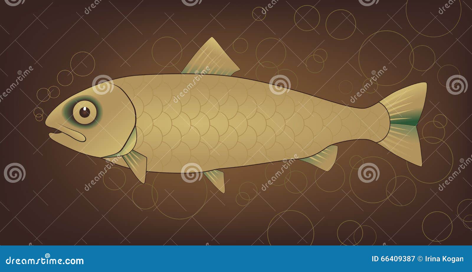 Download Vector Fish With Bubbles Stock Vector - Image: 66409387