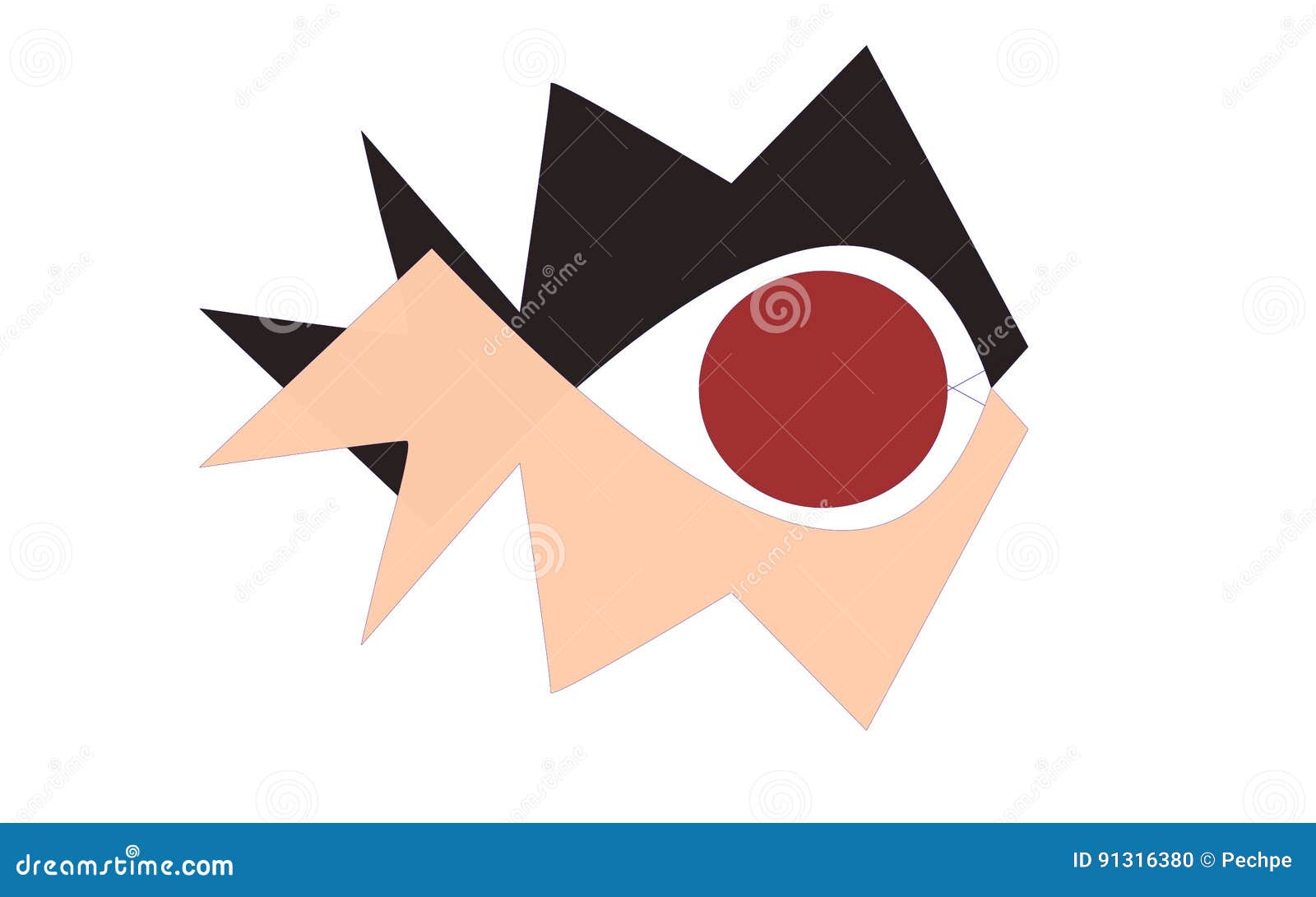 Download Vector fish eye stock vector. Illustration of icon, aqua - 91316380