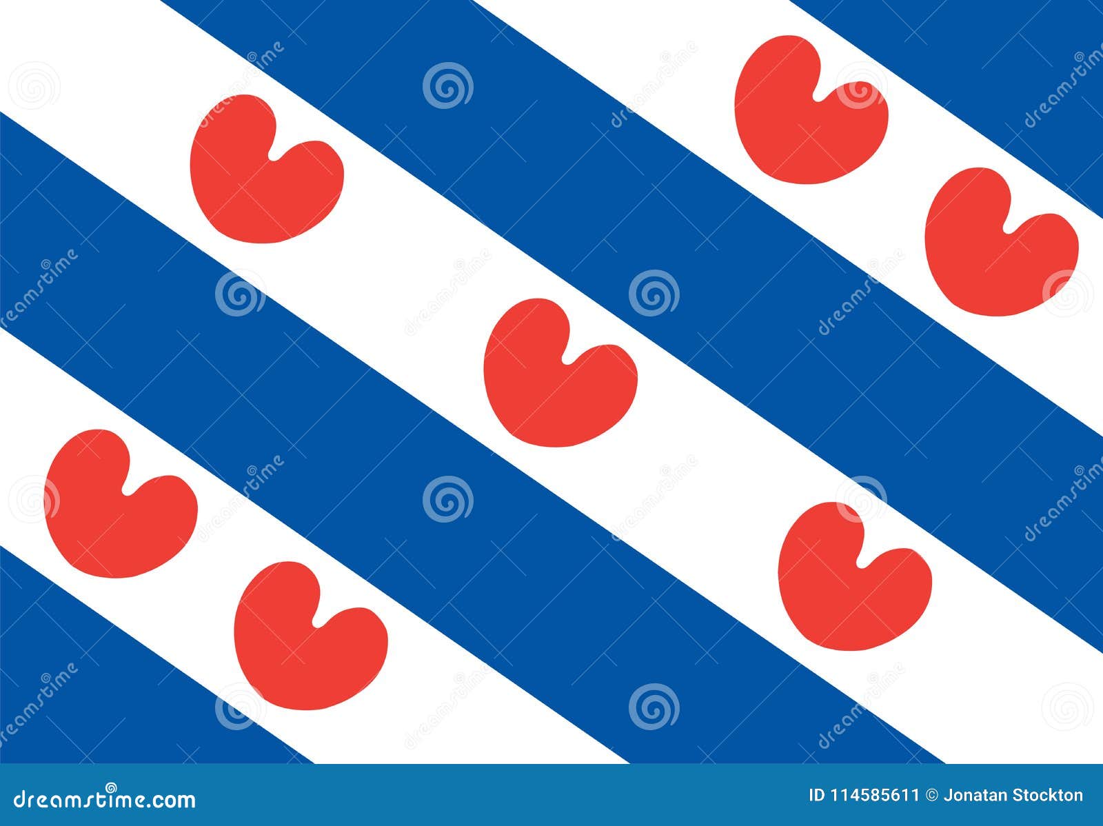  flag of friesland or frisia, netherland.