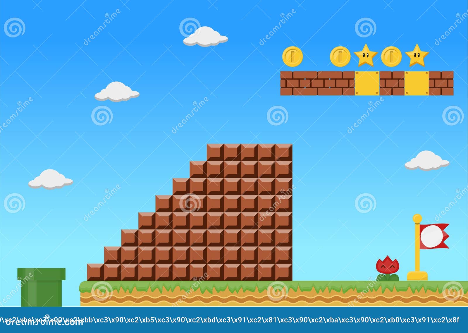 Cartoon Game Background  Seamless Background For Games Mobile Applications  And Computers Vector Illustration For Your Design Royalty Free SVG  Cliparts Vectors And Stock Illustration Image 78544920