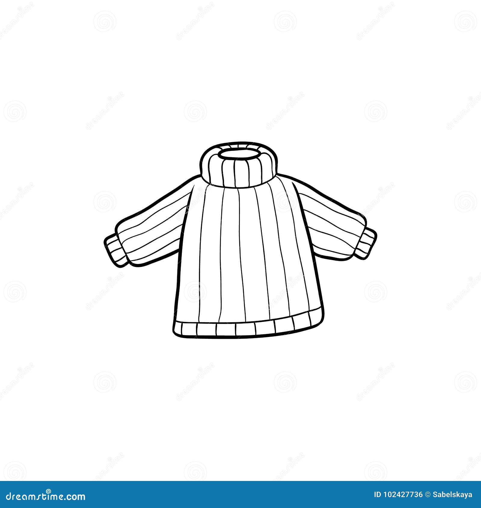Vector Flat Baby Kid Knitted Pullover Stock Vector - Illustration of ...