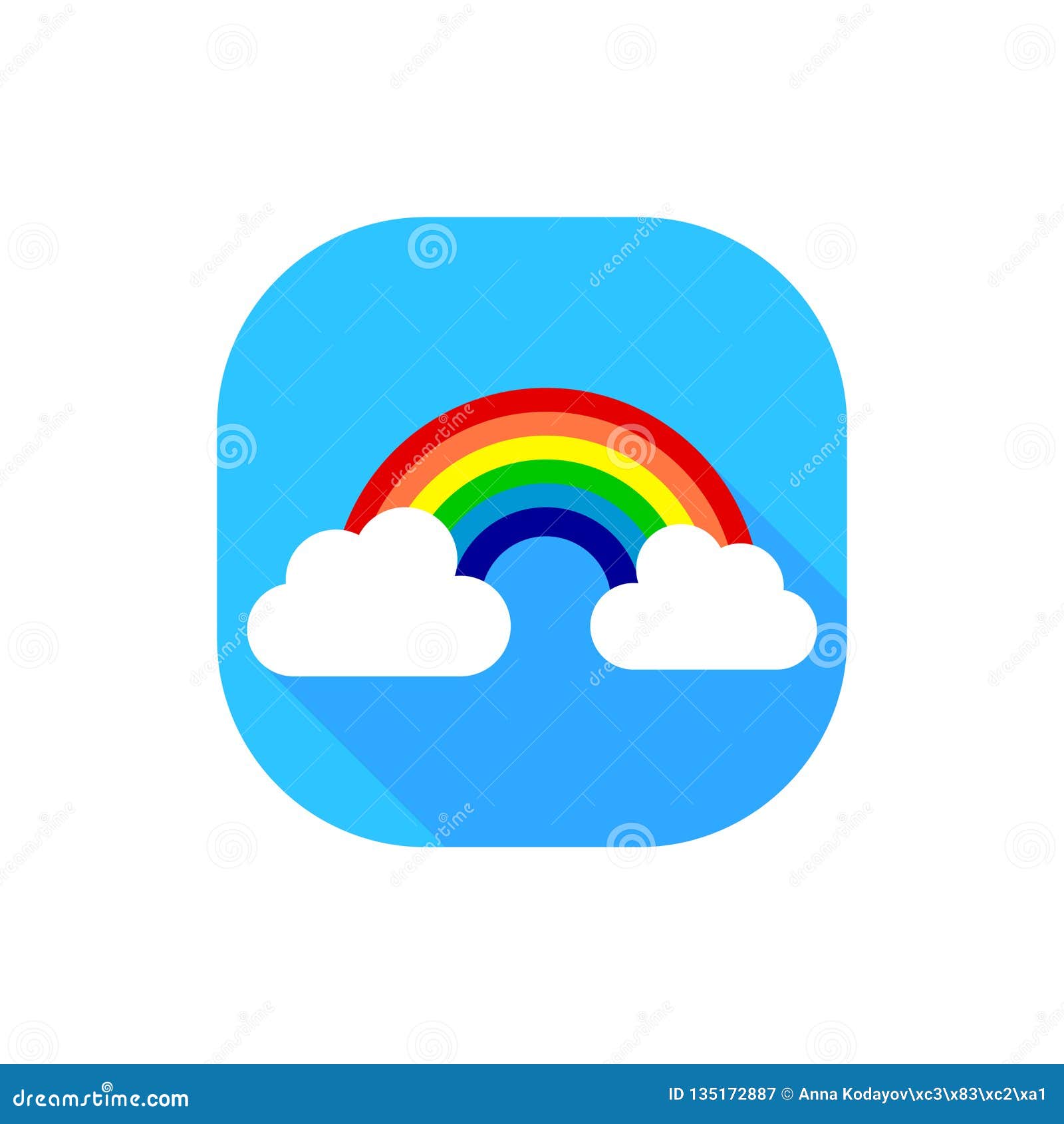 Flat Design Weather Rainbow Stock Illustration Illustration of idyllic, cold 135172887
