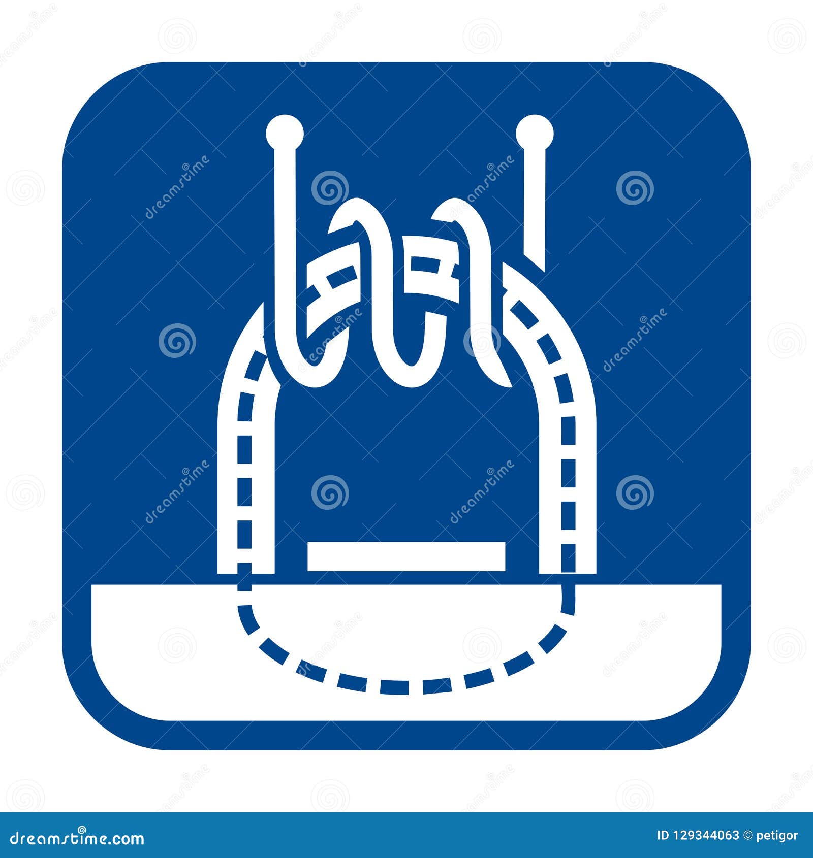  flat  icon of electromagnetic testing.