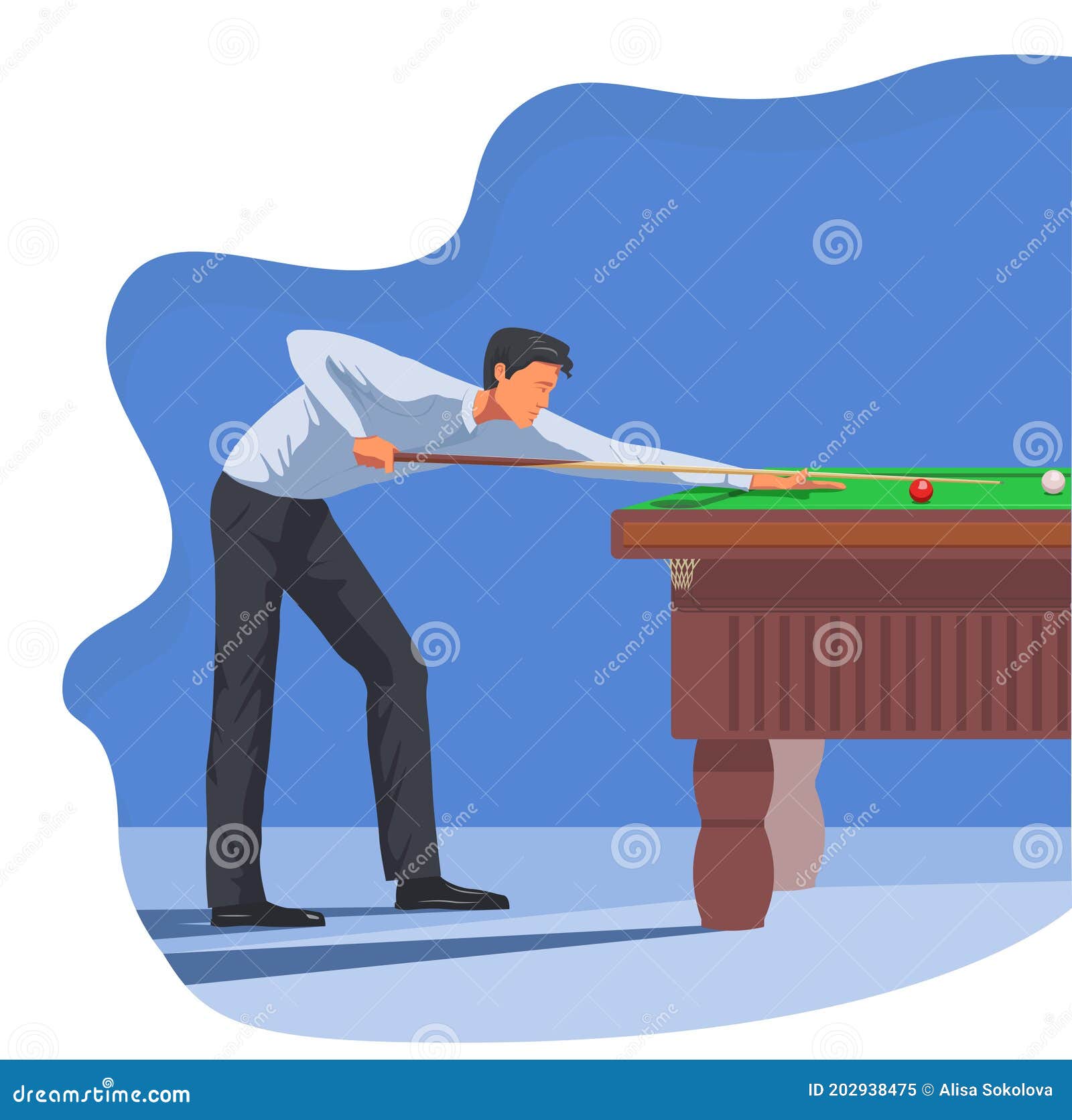  flat   of snooker game process