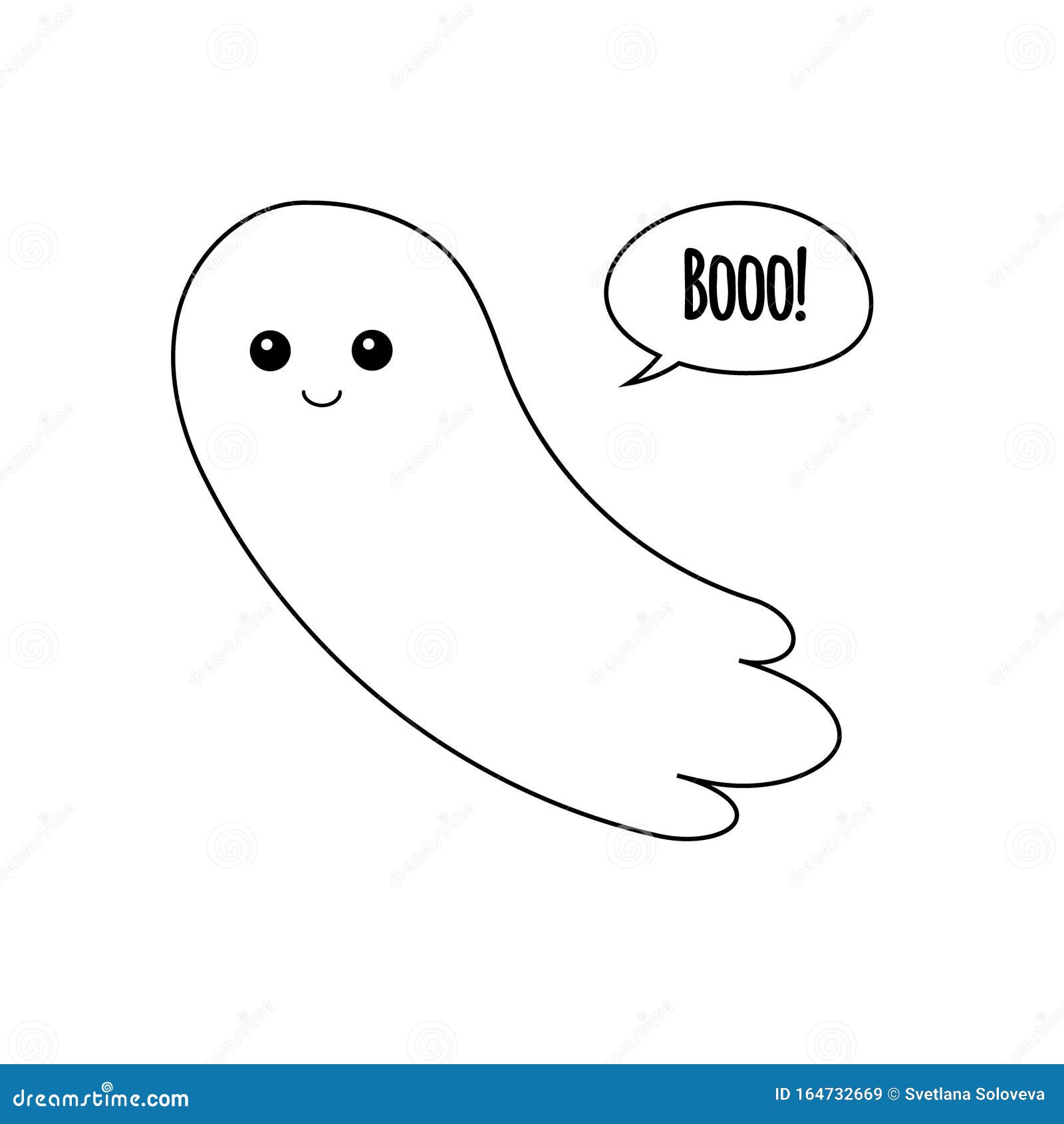 Vector Flat Flying Ghost on White Background Stock Vector ...