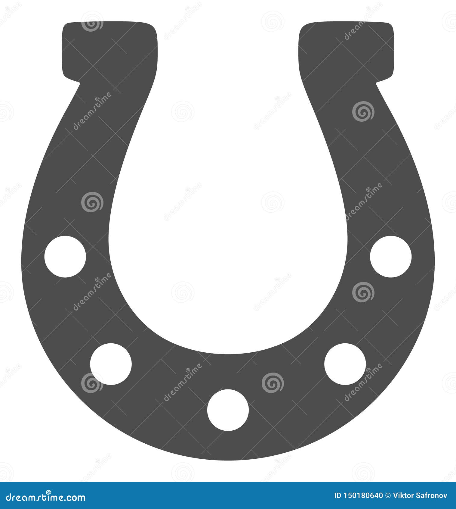 Vector Flat Horseshoe Icon stock vector. Illustration of tradition
