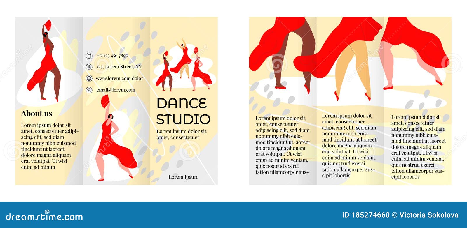 Vector Flat Layout Brochure Template Folded In Three Double Sided Stock Illustration Illustration Of Music Cute Vector Flat Layout Brochure Template Folded In Three Double Sided Stock Illustration Illustration Of Music Cute