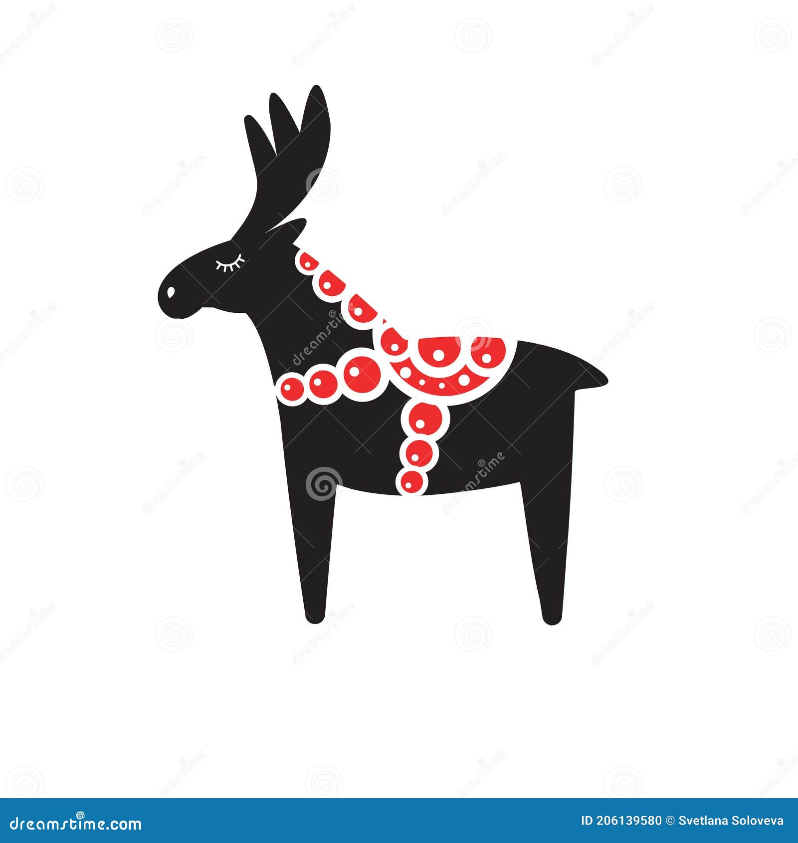  flat scandinavian dala deer moose