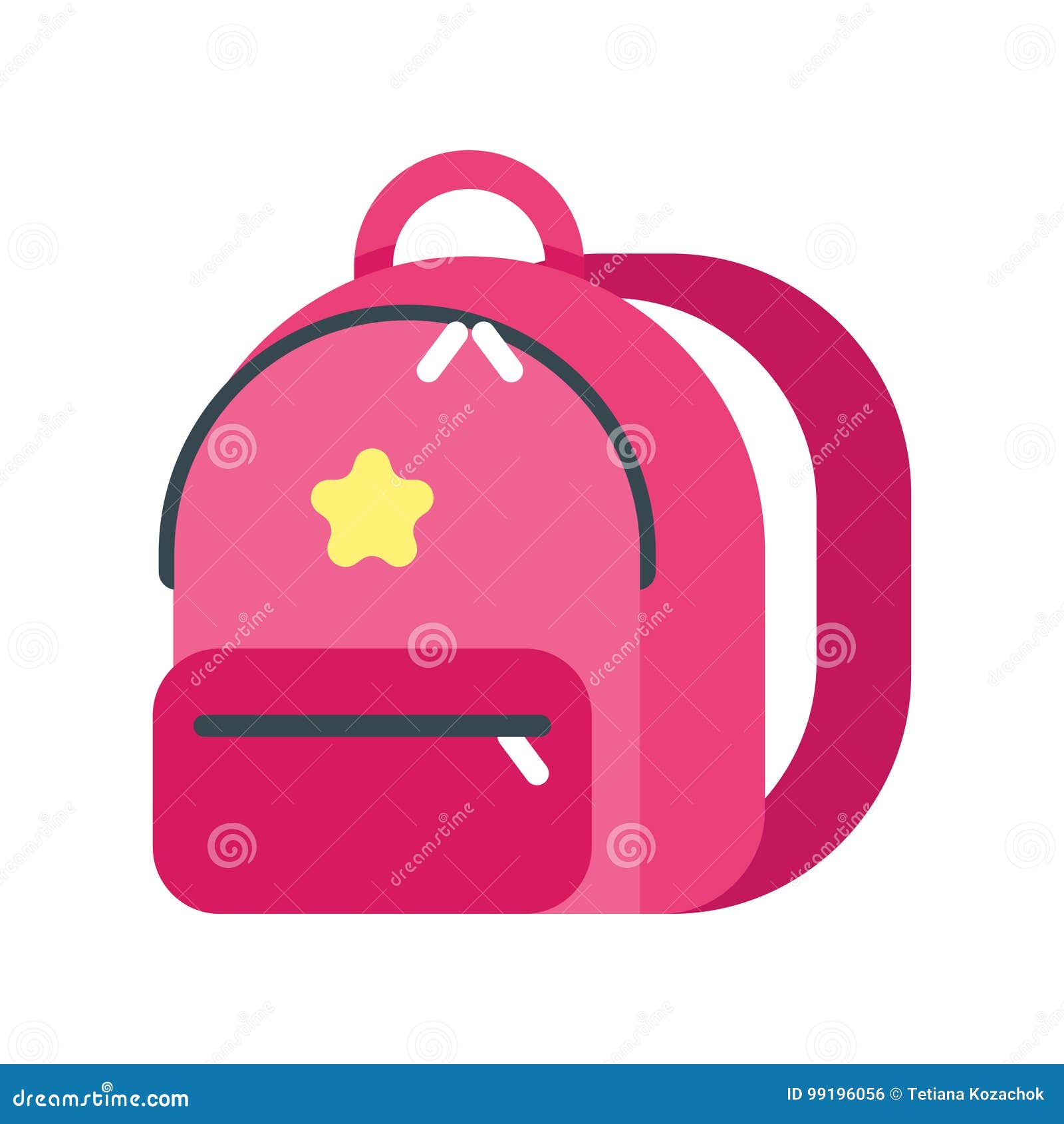 Illustration of Kid Backpack. Stock Vector - Illustration of material ...