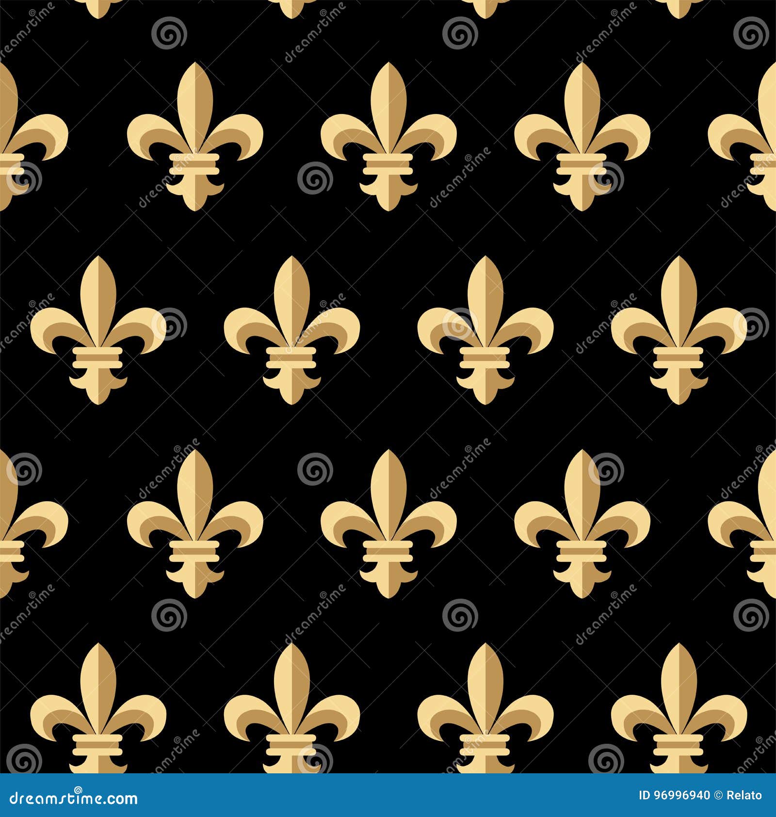 Brown Fleur de Lis Wrapping Paper