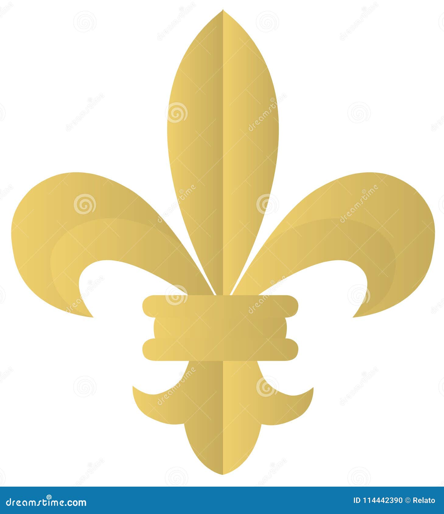 Vector Fleur De Lis Icon is on White Background Stock Vector ...