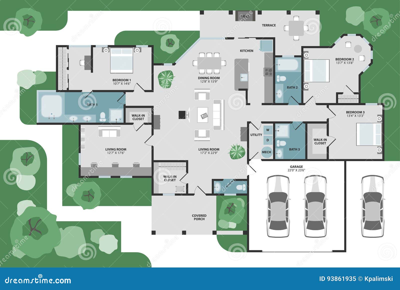  Vector  Floor Plan  Of A House  Stock Vector  Illustration 