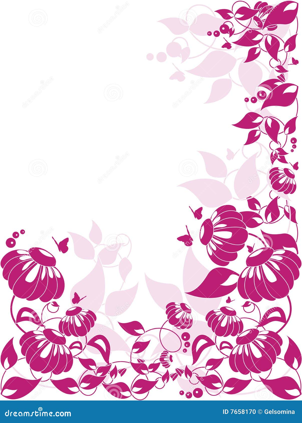 Vector Floral Border Stock Photo - Image: 7658170