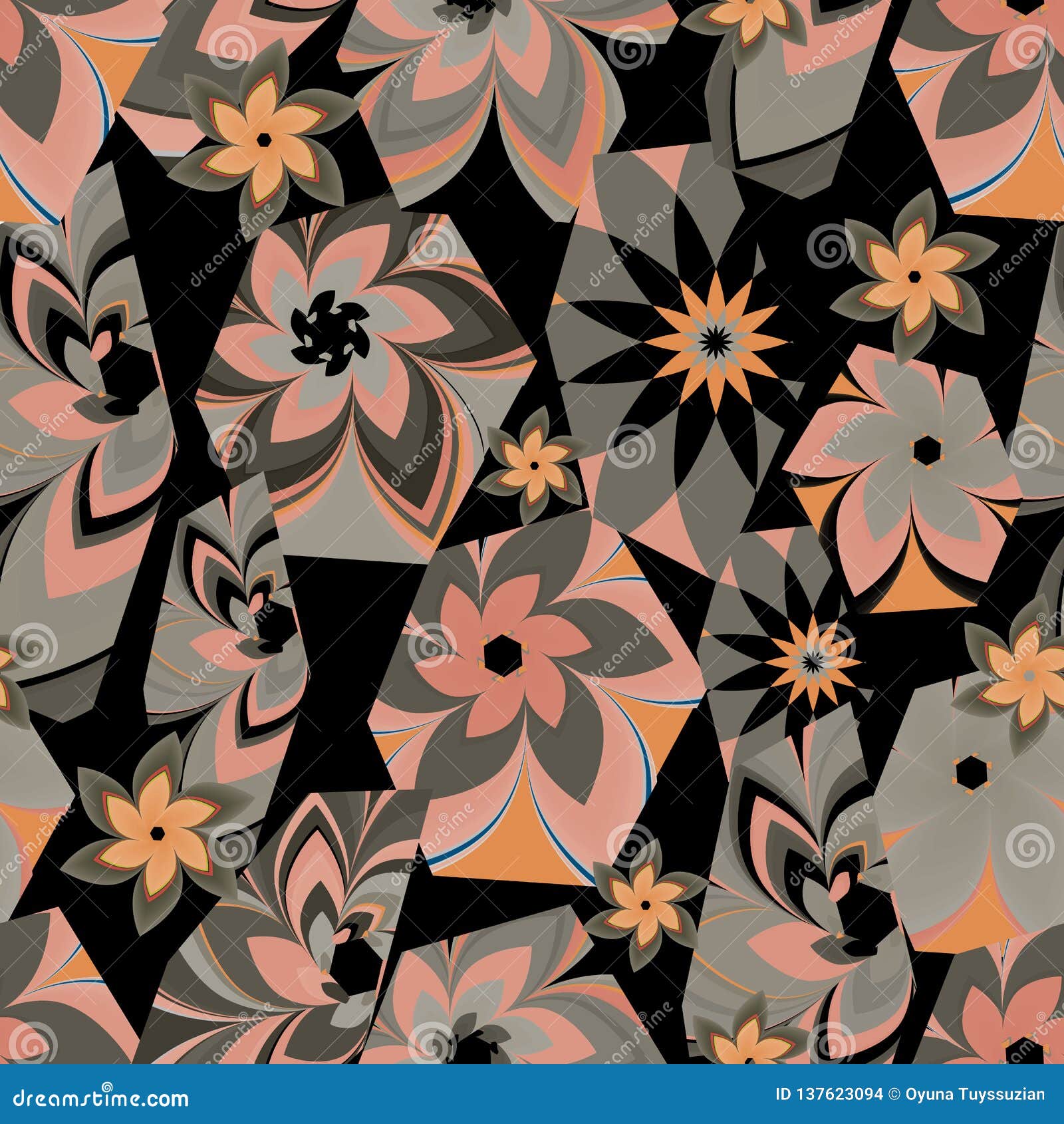 Download Vector floral hexagon stock vector. Illustration of ...