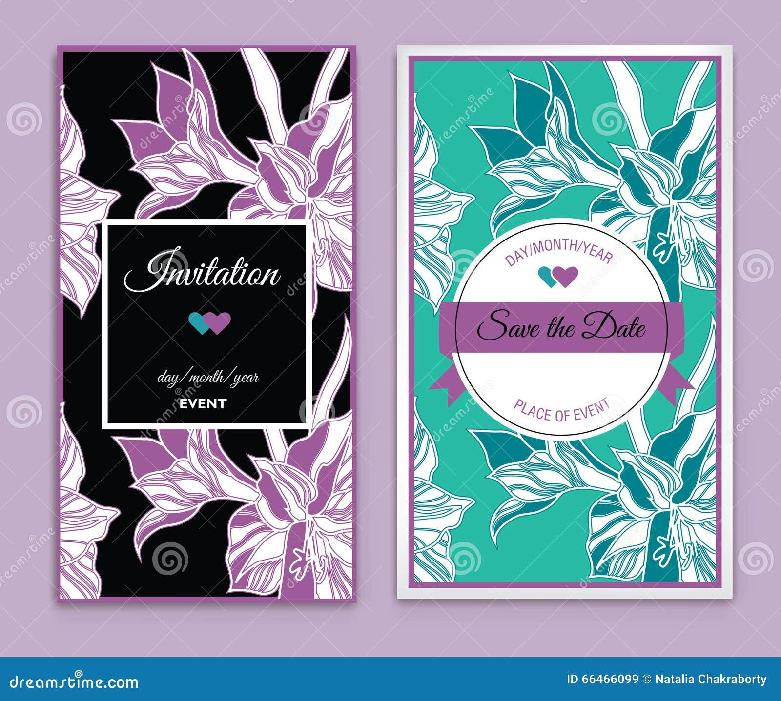 Download Vector floral invitation stock vector. Illustration of card - 66466099