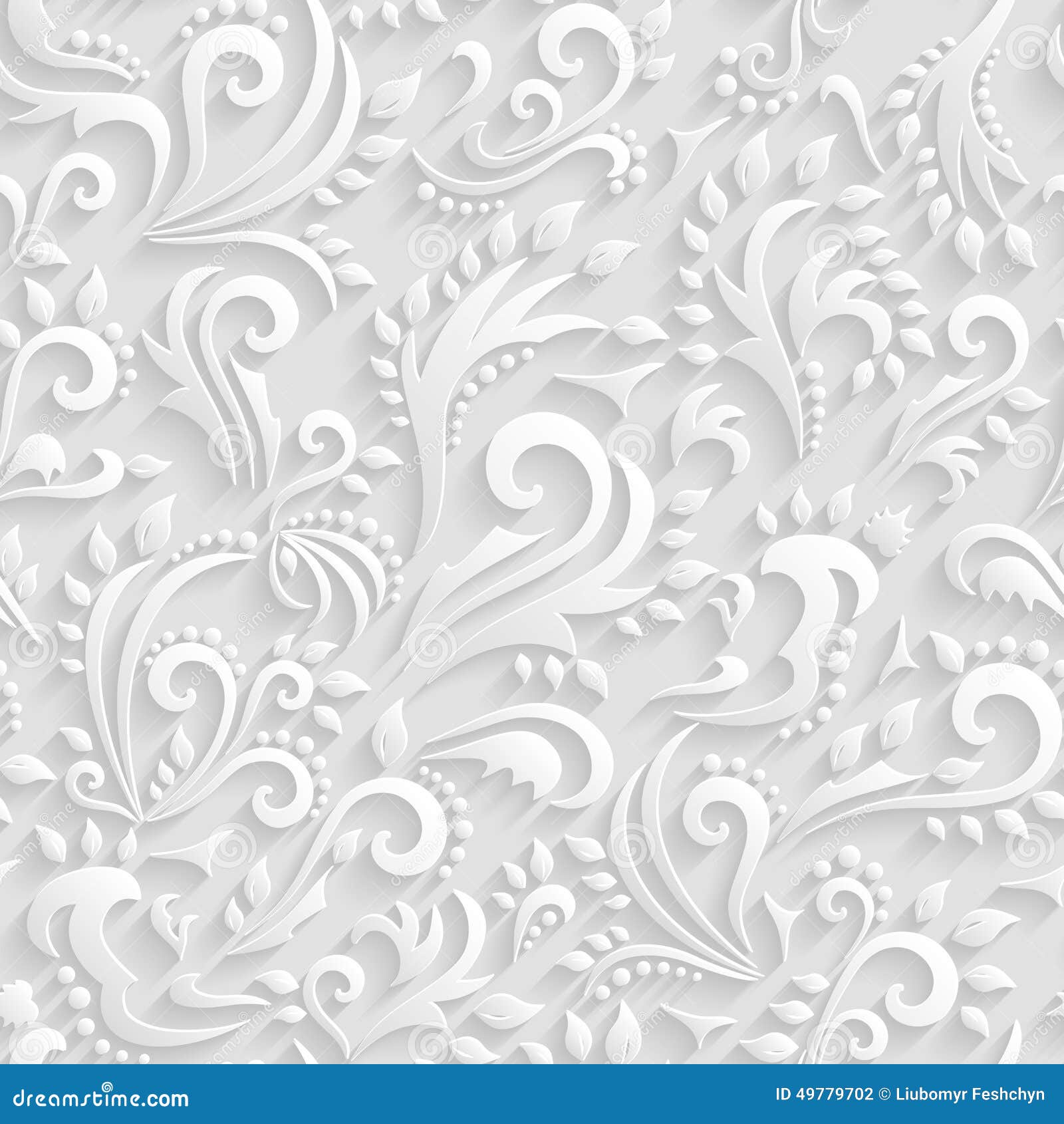  floral victorian seamless background. origami 3d invitation, wedding, paper cards decorative pattern