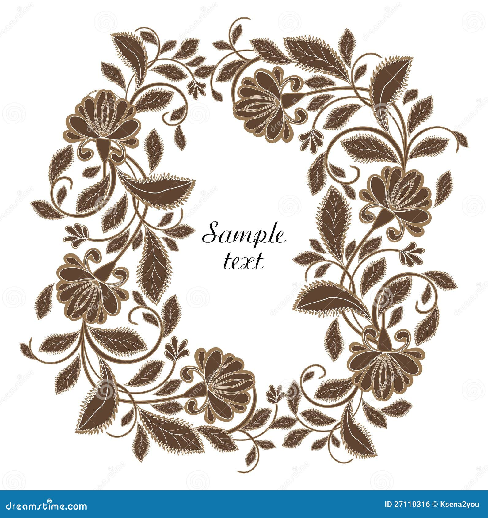 Vector flower frame stock vector. Illustration of decorative - 27110316