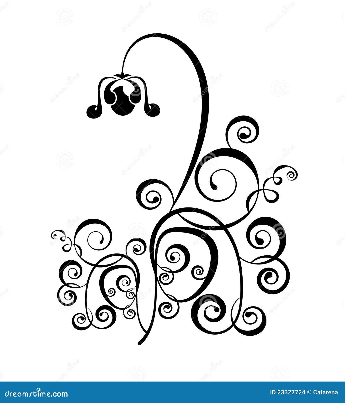 Vector Flower Pattern on White Background Stock Vector - Illustration