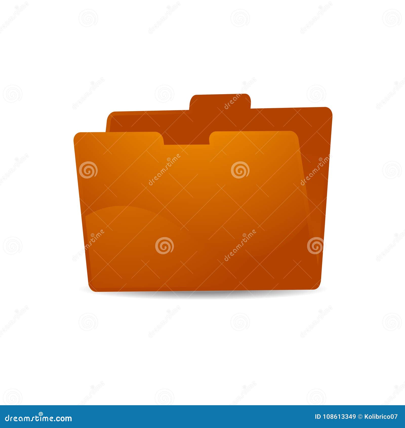 Vector folder icon stock vector. Illustration of shadow 108613349