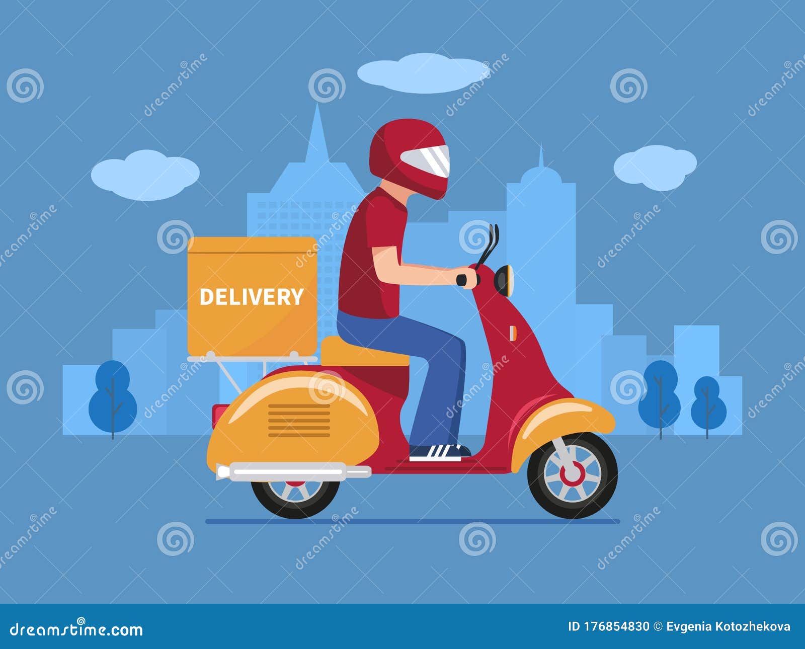 Delivery Rider Stock Illustrations – 2,785 Delivery Rider Stock  Illustrations, Vectors & Clipart - Dreamstime