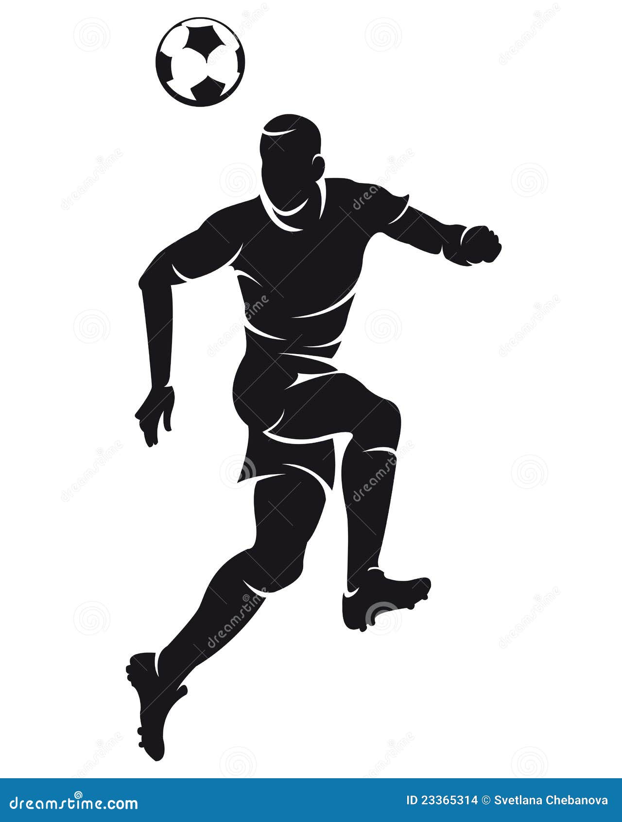 Vector Football (soccer) Player Silhouette Stock Vector - Illustration of  footballer, goal: 23365314