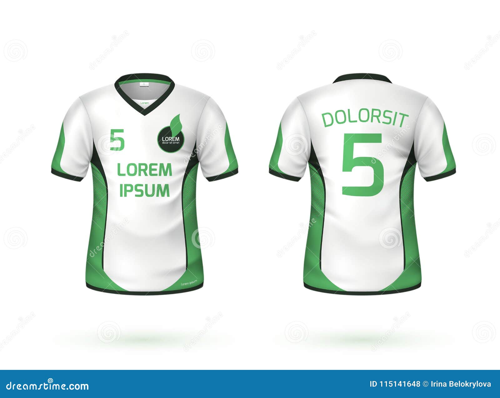 Download Vector Football Soccer T-shirt Uniform Mockup Stock Vector ...