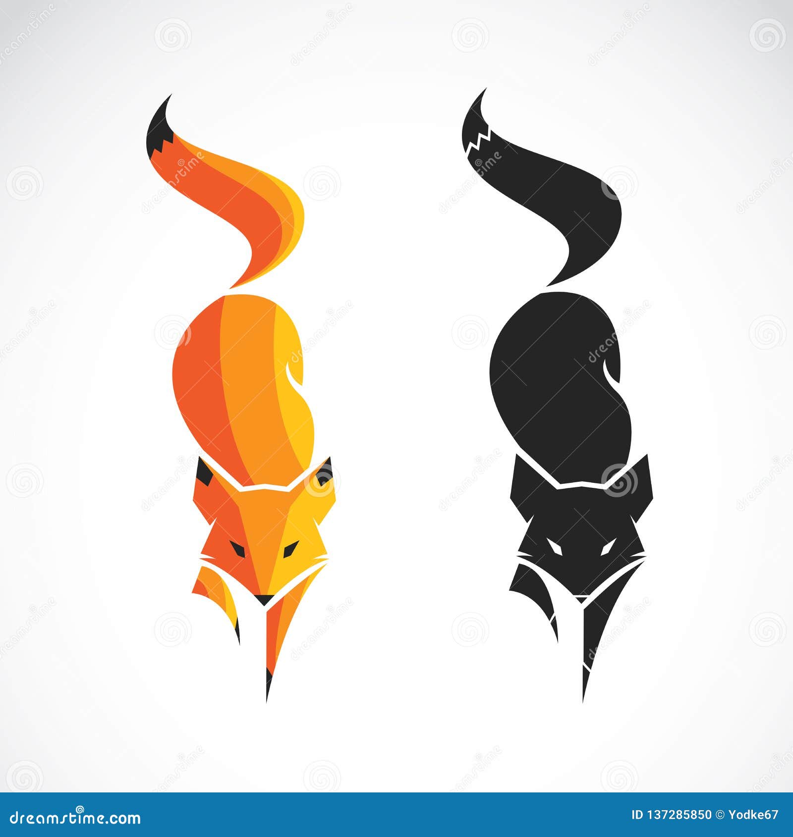 Download Vector Of Fox Design On White Background,. Wild Animals ...