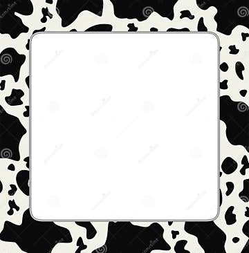 Vector Frame with Abstract Cow Skin Texture Stock Vector - Illustration ...