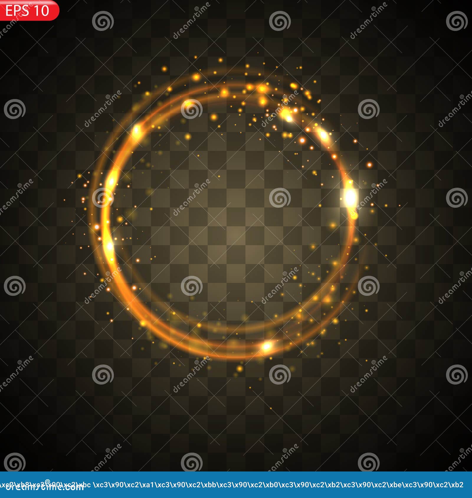 Download Vector Frame With Lights Effect. Vector Illustration, Eps ...