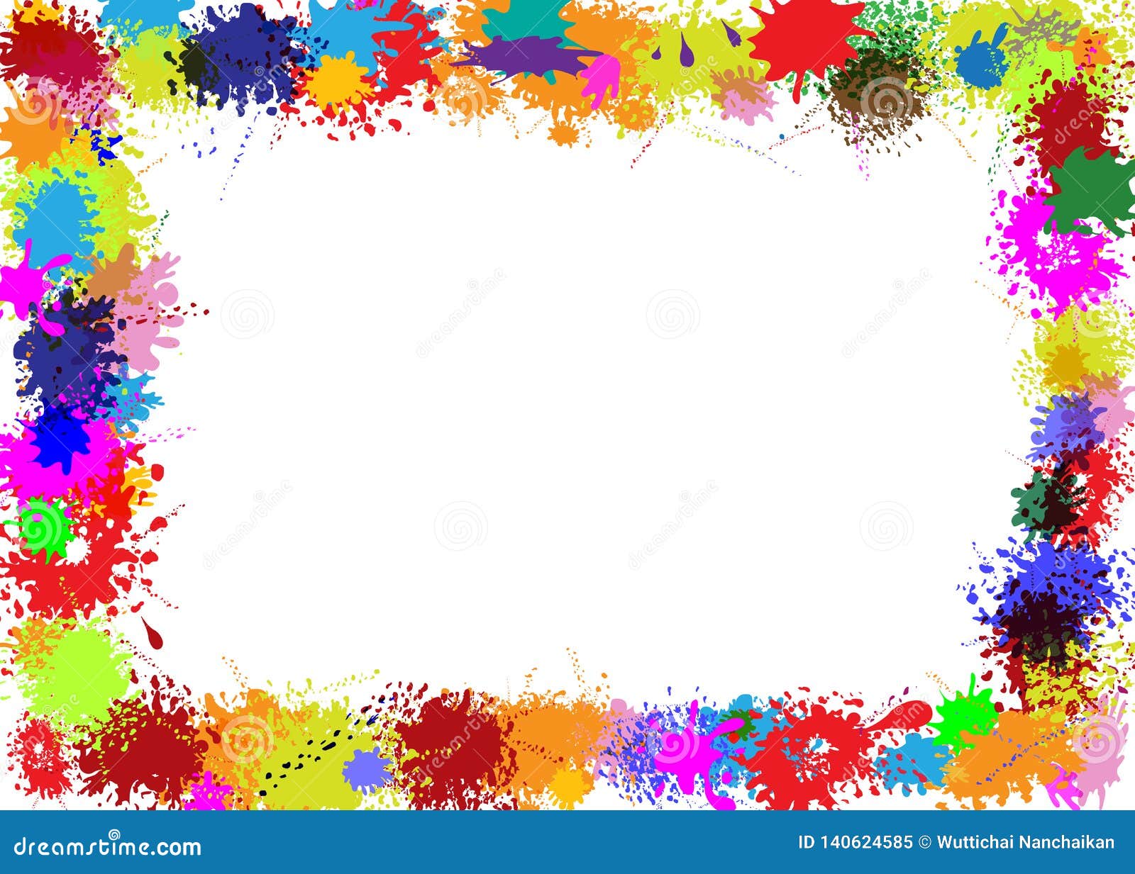 Vector Frame on Splash Color Stock Vector - Illustration of artistic ...