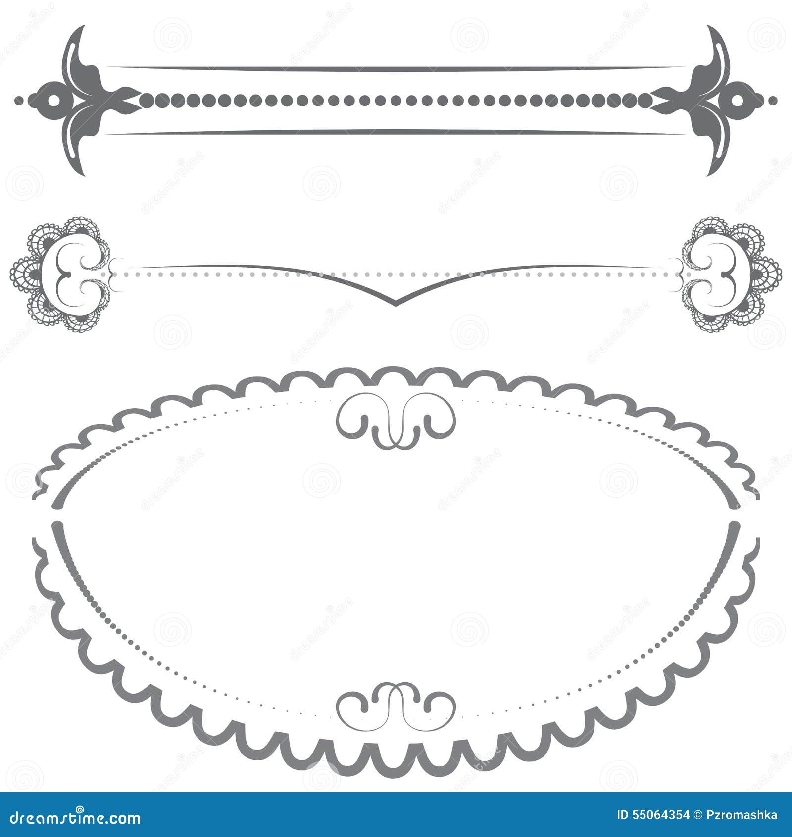 Vector Frame on a White Background Stock Vector Illustration of