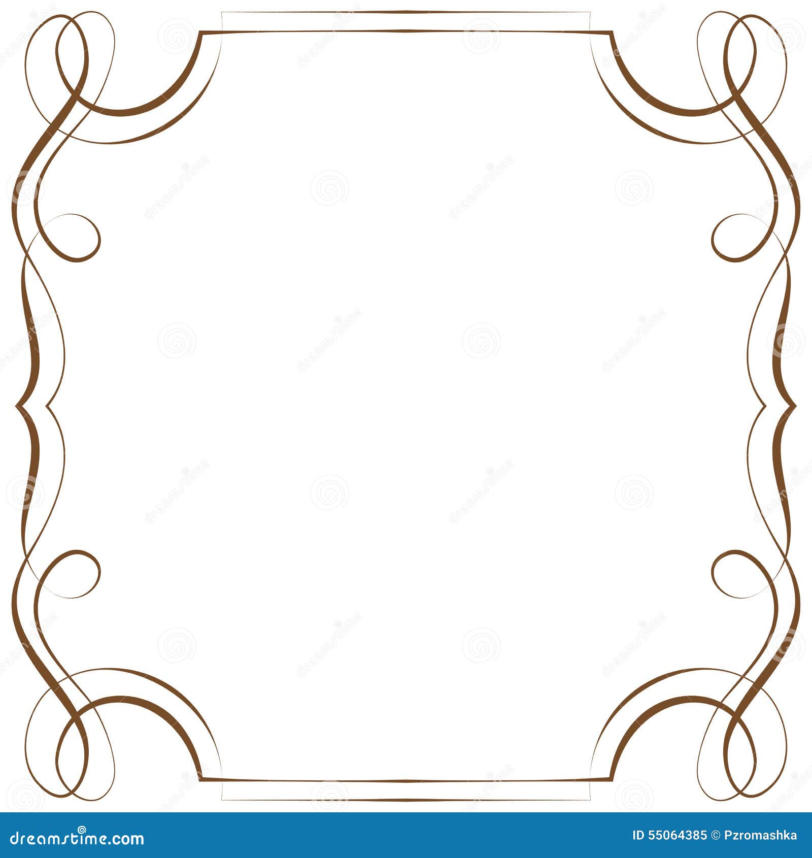 Vector Frame on a White Background Stock Vector Illustration of